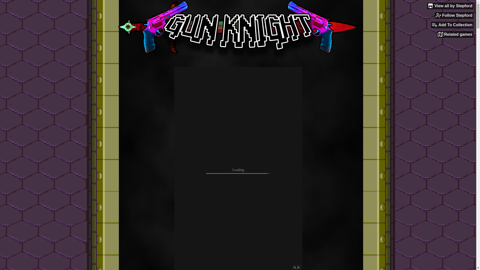 website screenshot of https://stepford.itch.io/gun-knight