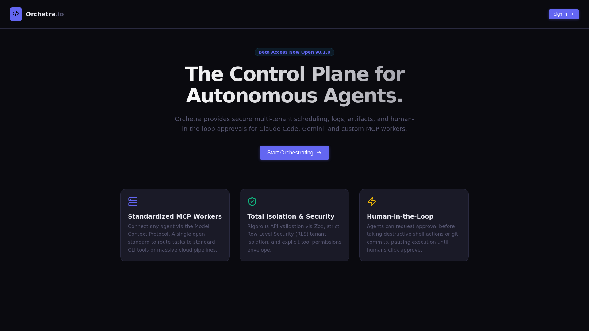 website screenshot of https://orchetra.pages.dev/