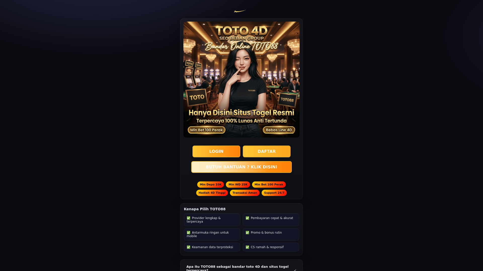website screenshot of https://toto88-cescasmargaritabargrill.pages.dev/