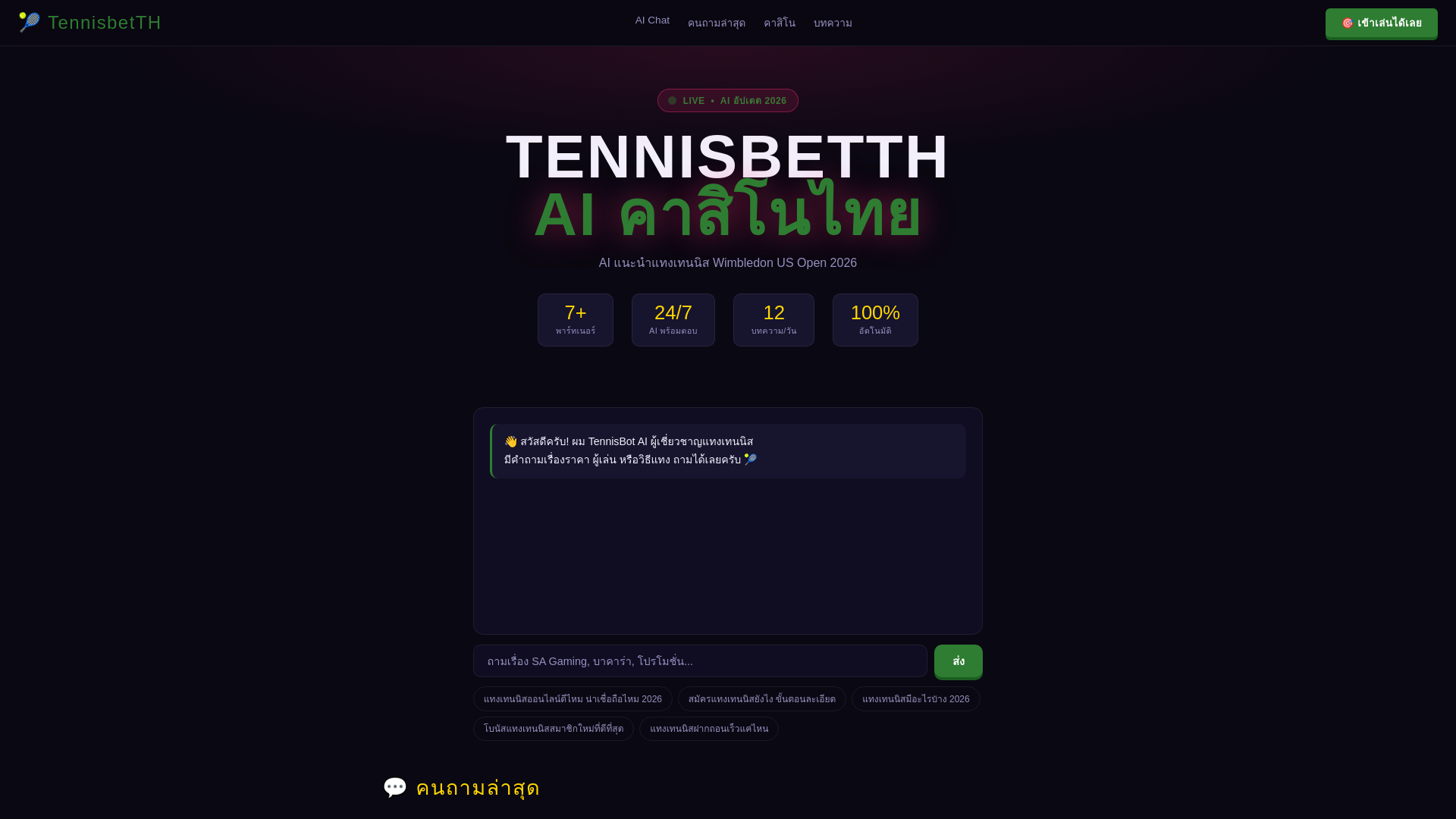 website screenshot of https://tennisbetth.win