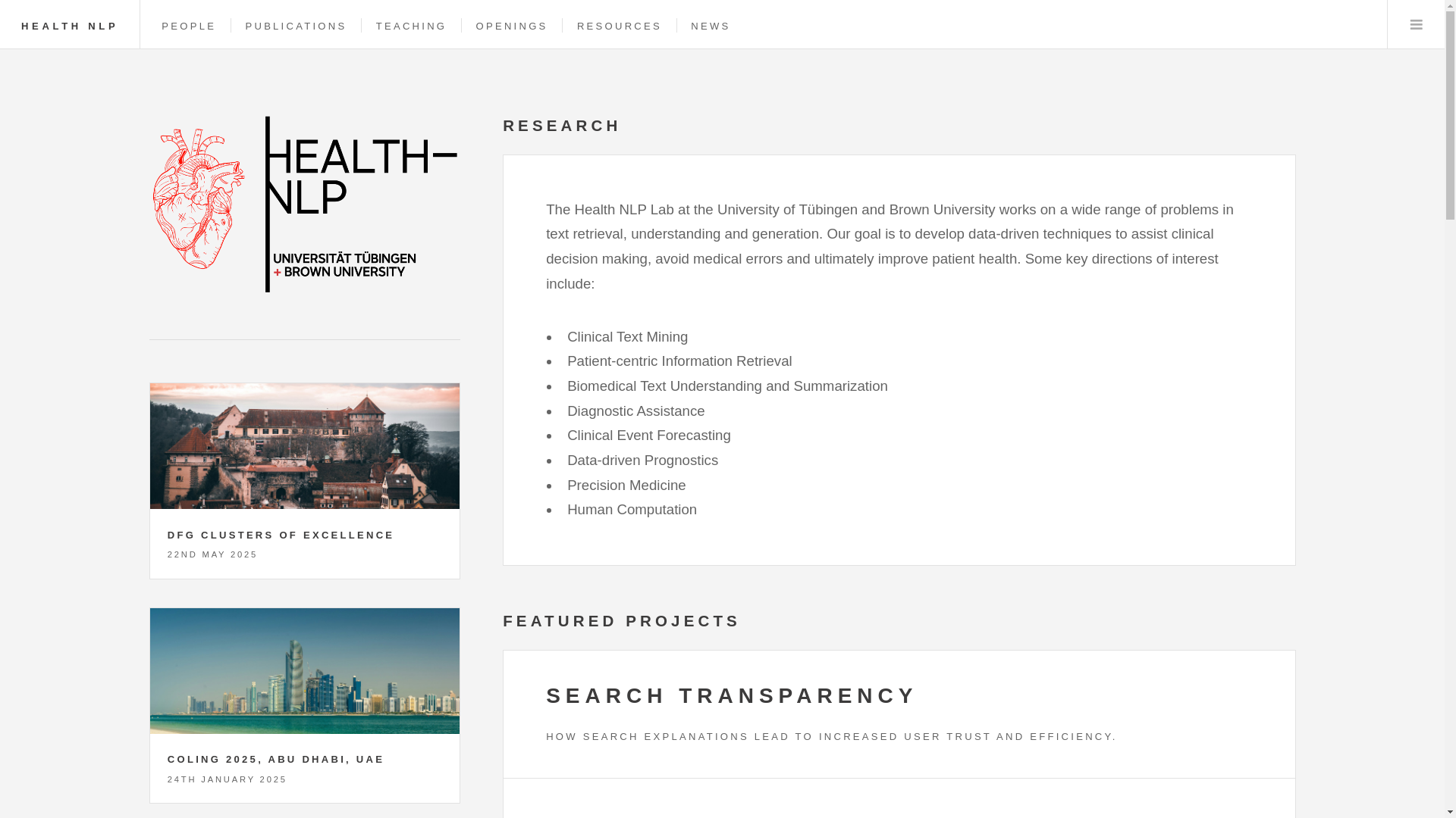 website screenshot of https://health-nlp.pages.dev/