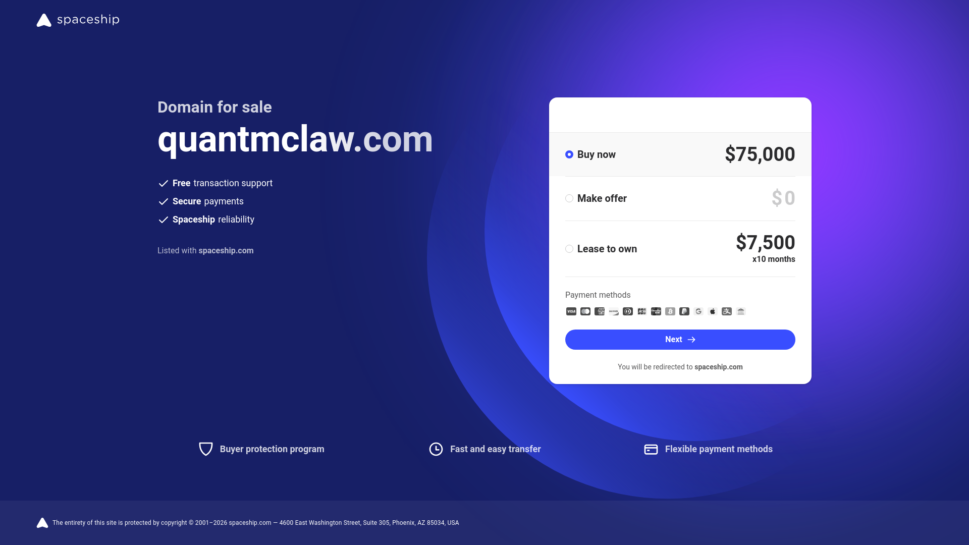 website screenshot of https://quantmclaw.com/
