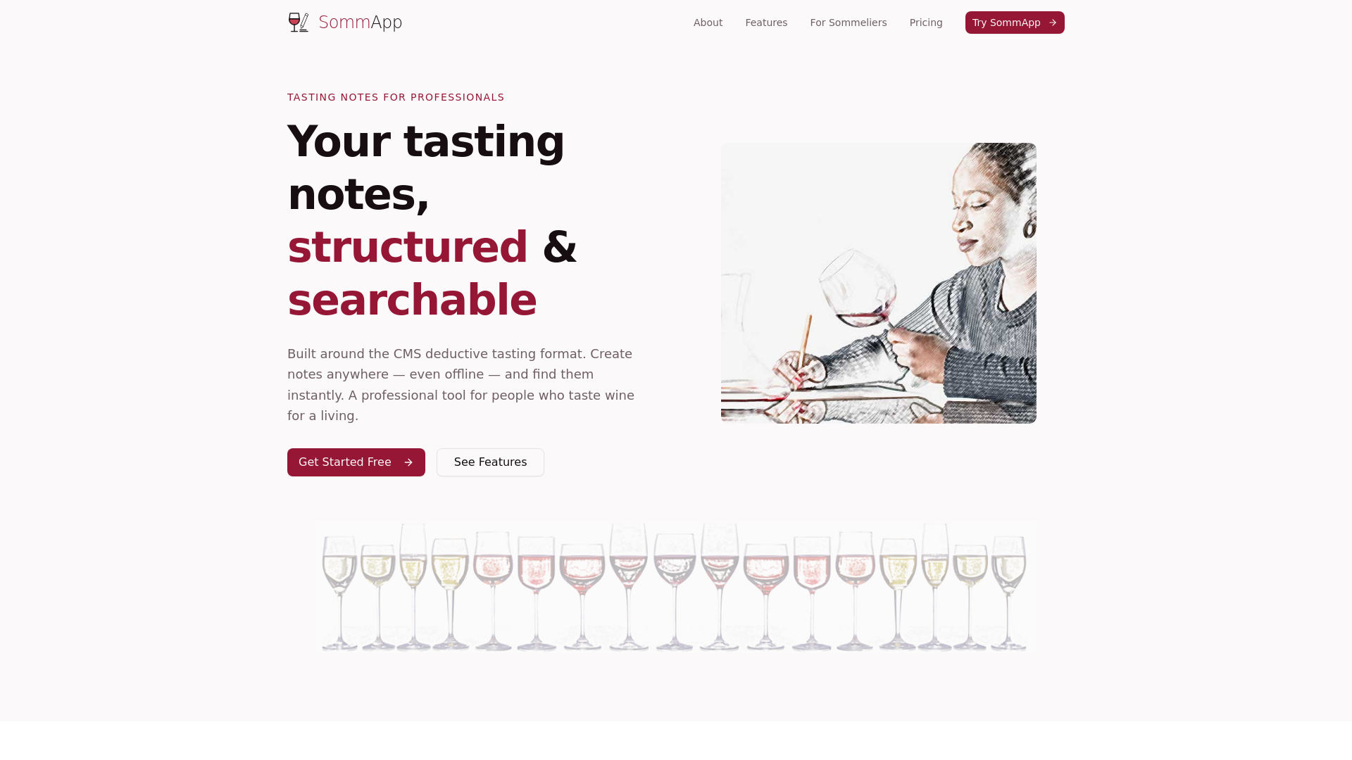 website screenshot of https://sommapp-website.pages.dev/