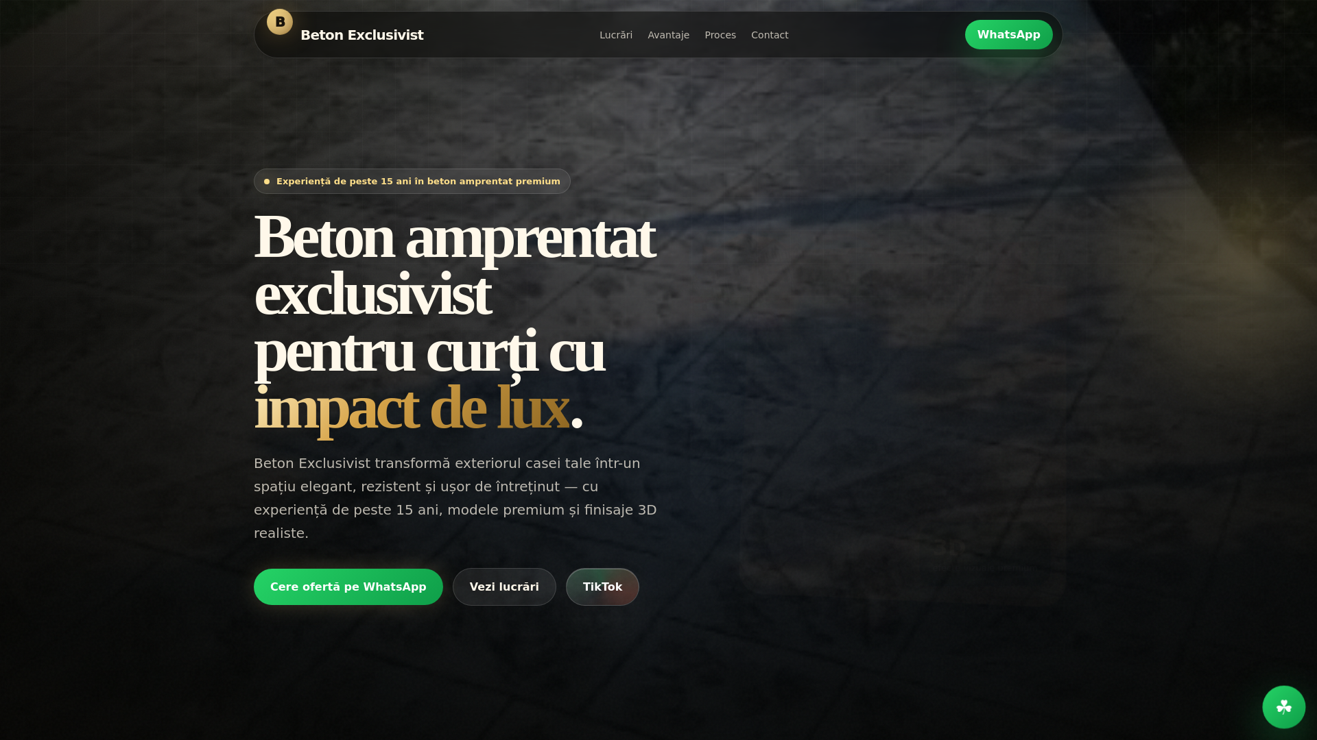 website screenshot of https://betoncuforme.com/