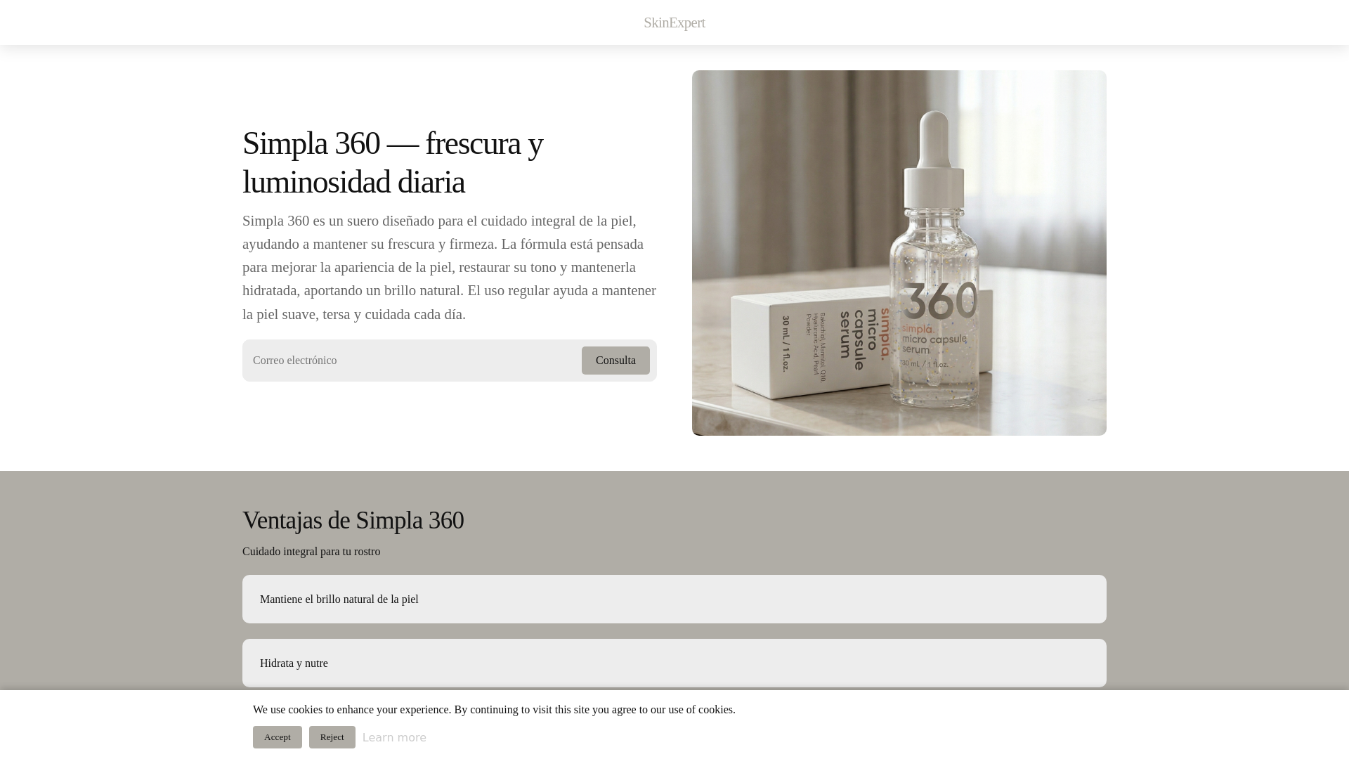 website screenshot of https://skinexpertqo.info