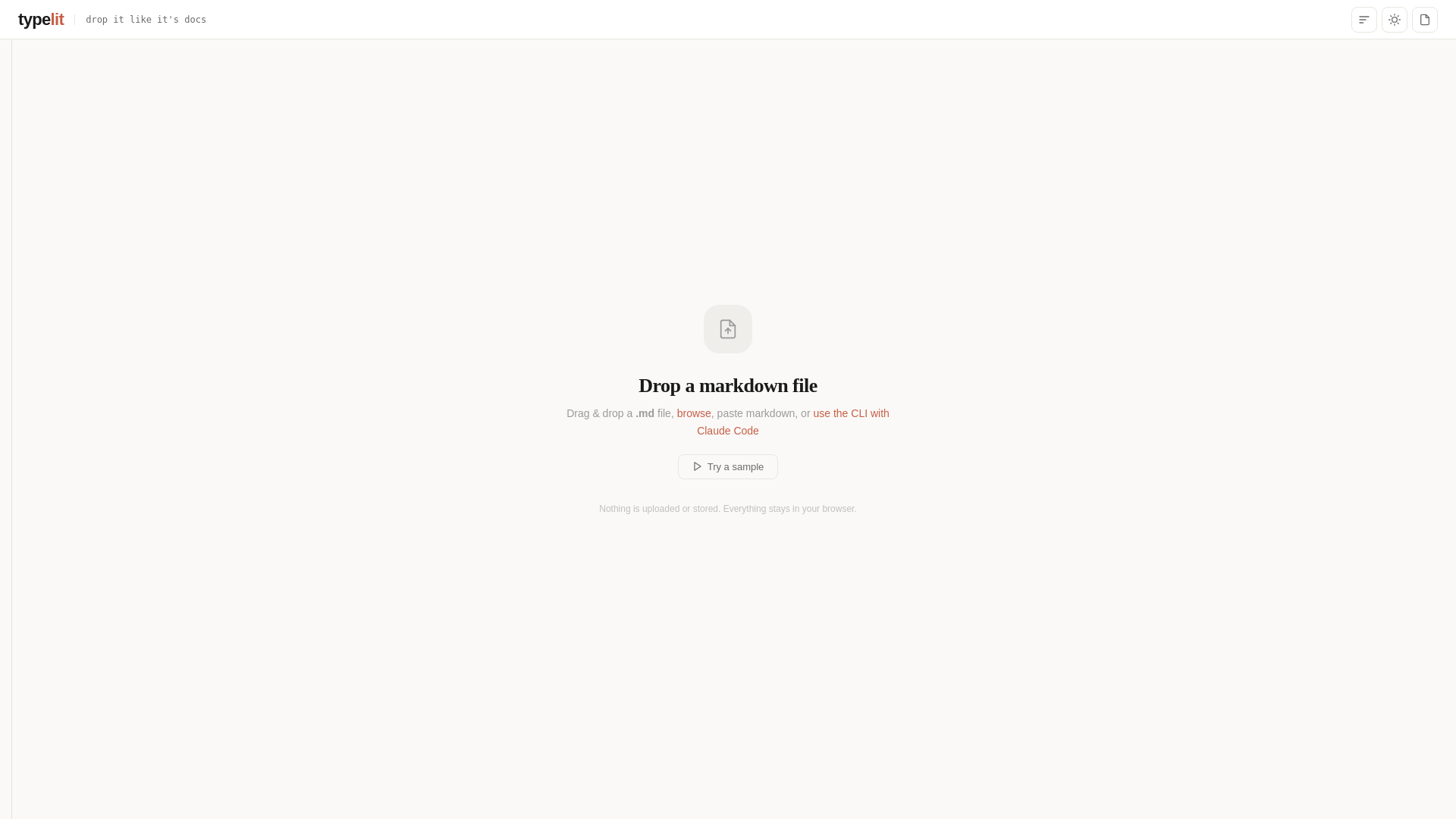website screenshot of https://typelit.app/