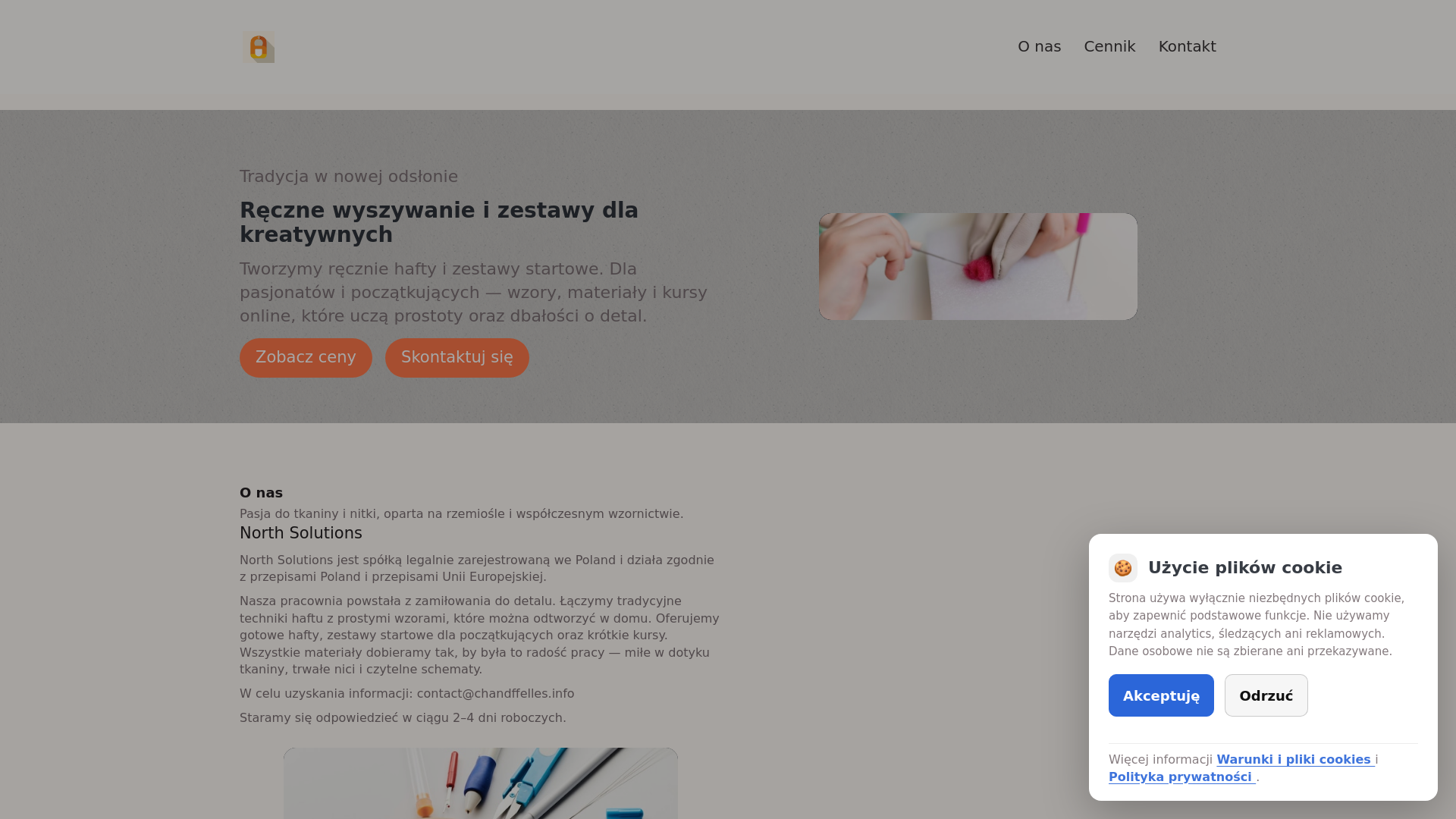 website screenshot of https://chandffelles.info