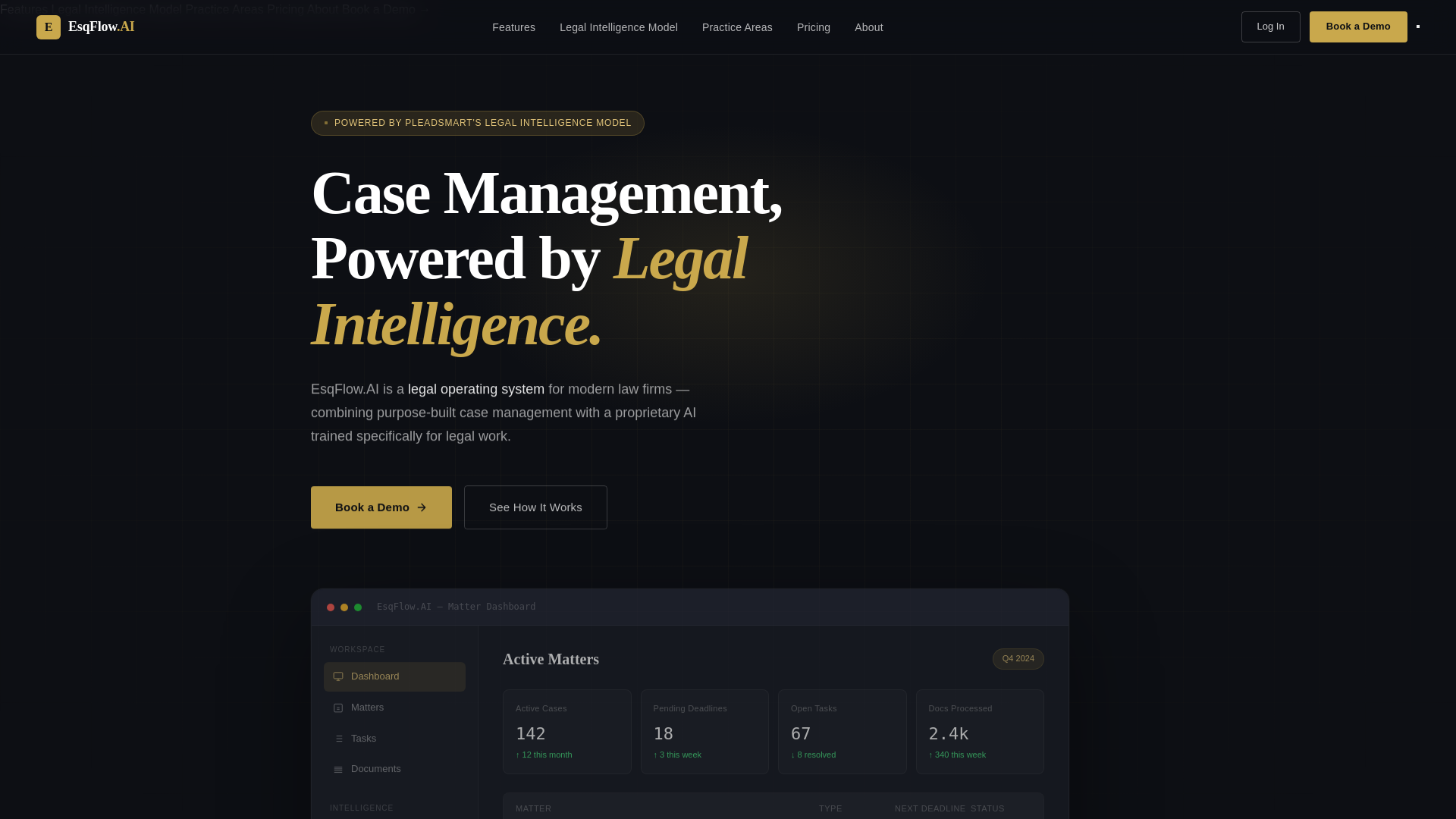 website screenshot of https://esqflow.ai