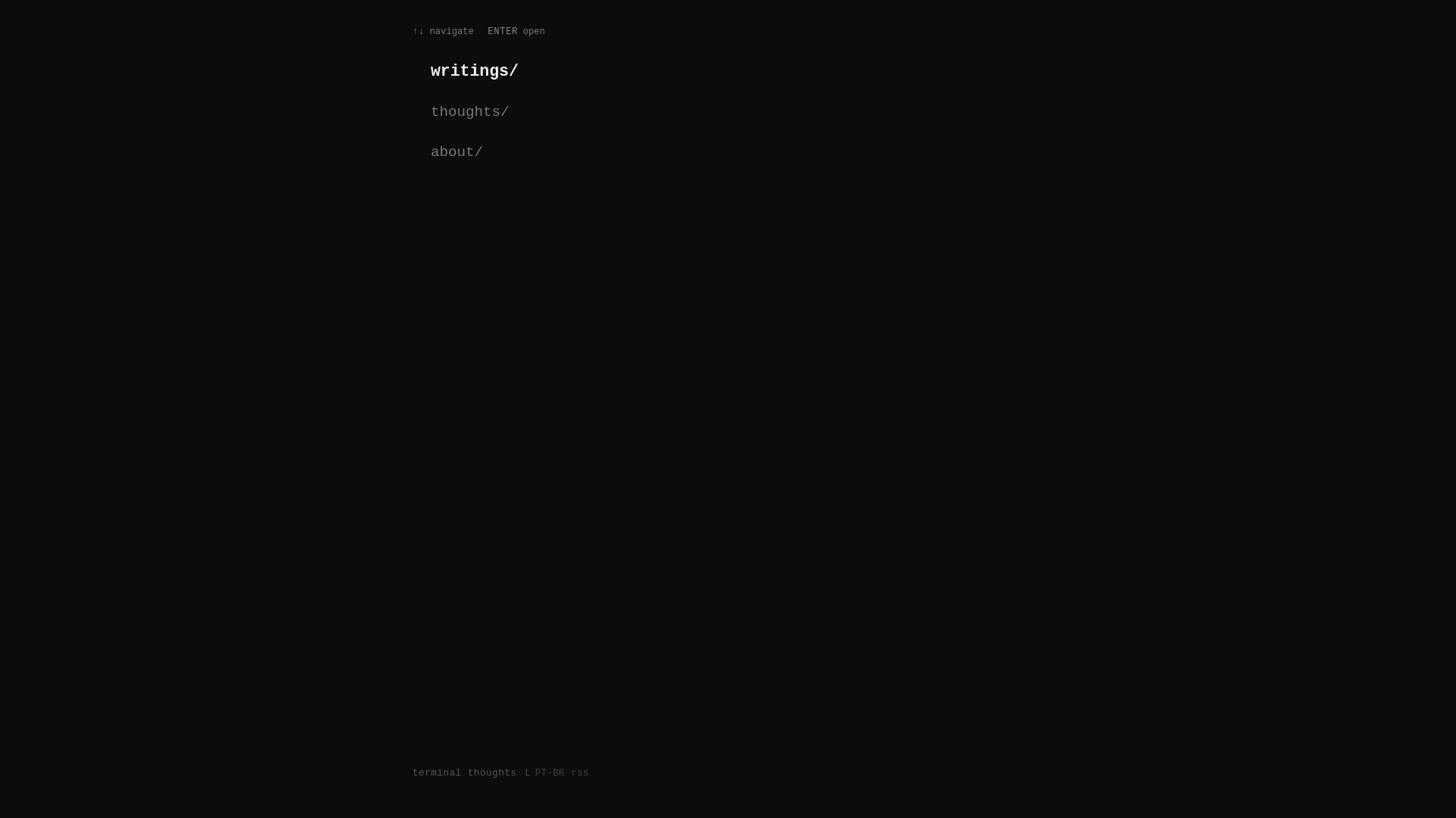 website screenshot of https://terminal-thoughts.com/