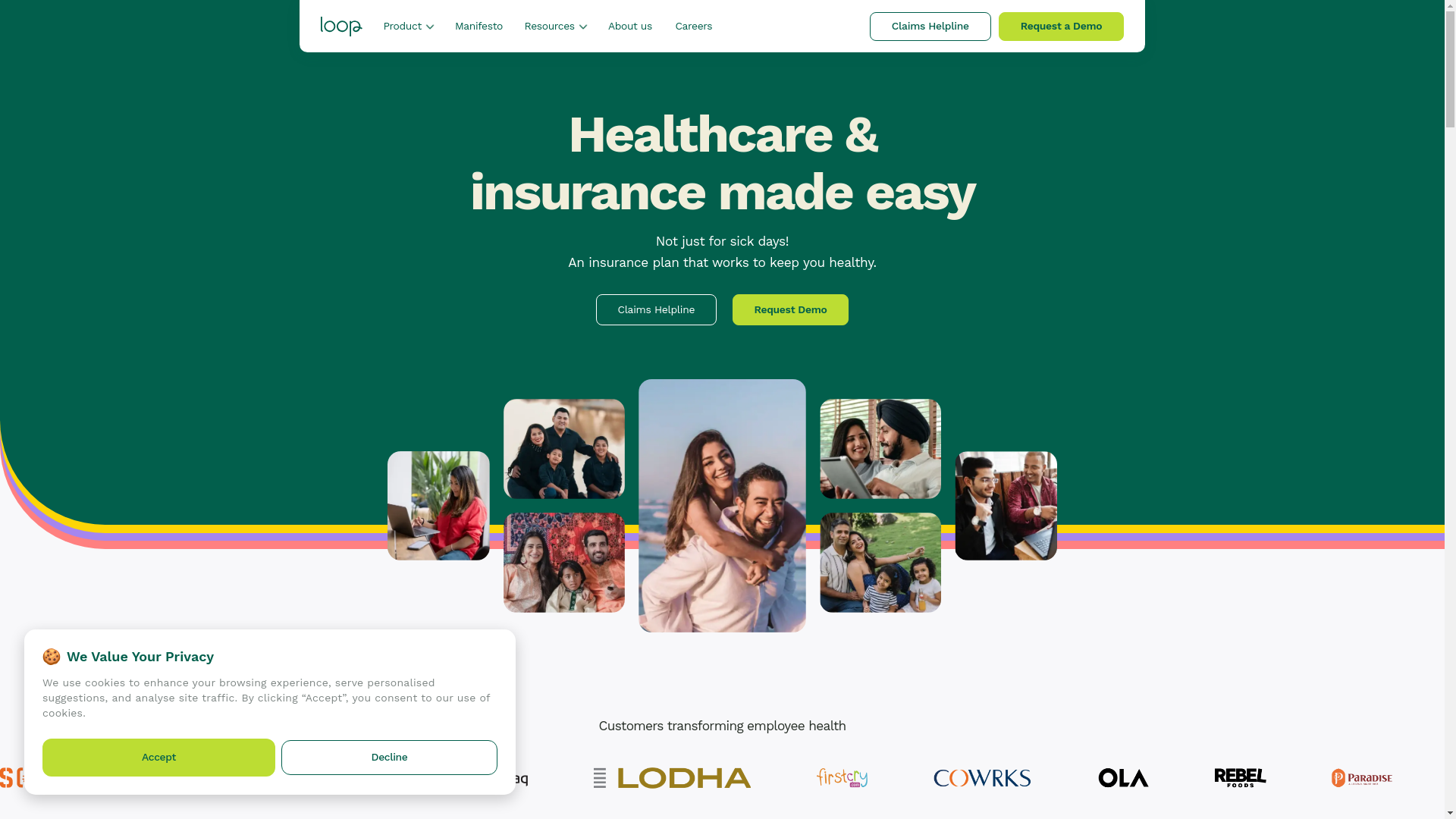 website screenshot of https://seeloophealth.com/