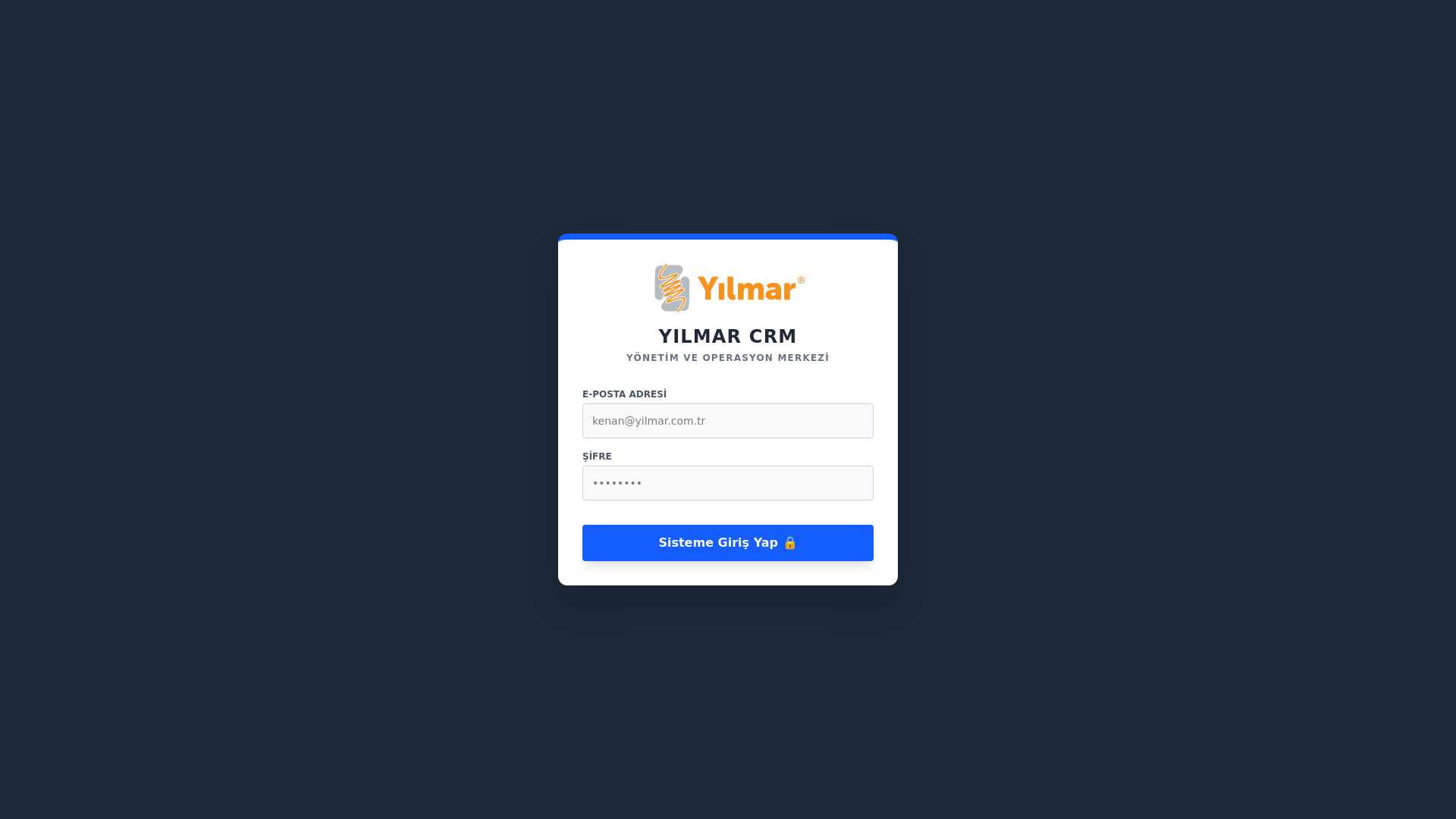 website screenshot of https://yilmar-crm.pages.dev/