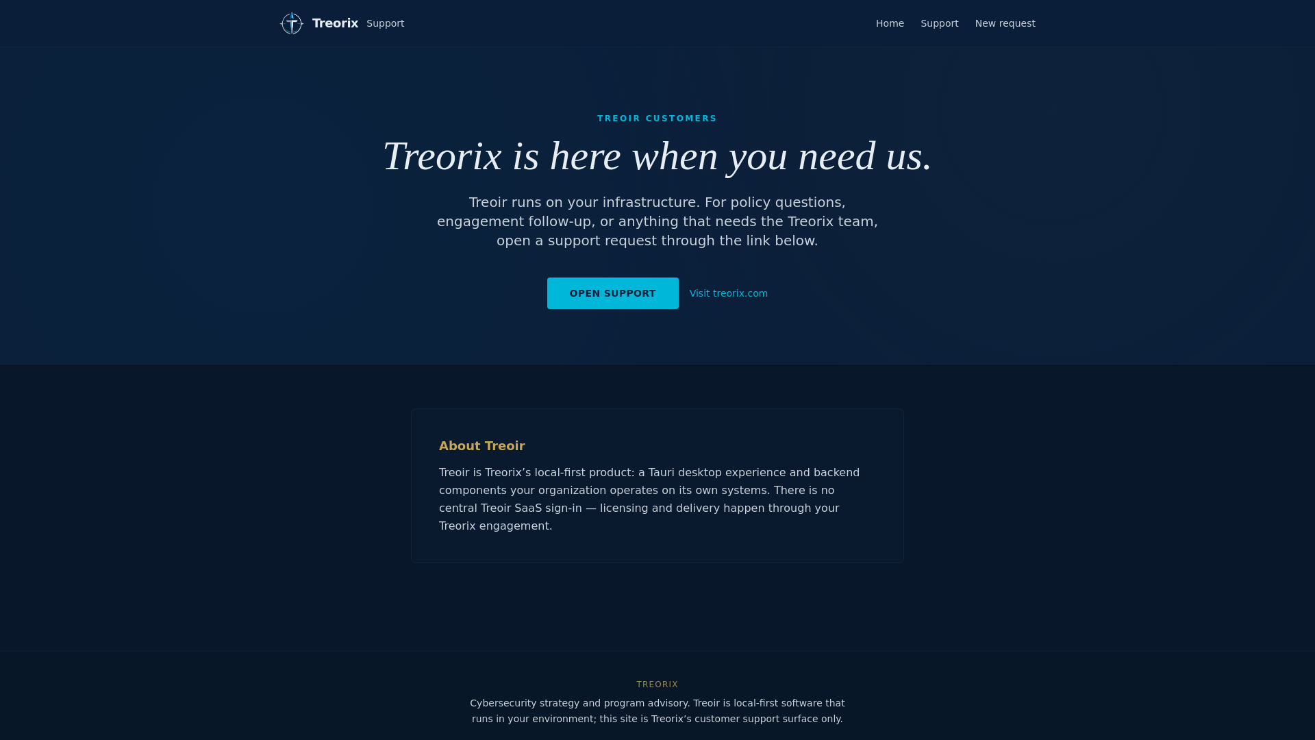 website screenshot of https://support-treorix-com.pages.dev/