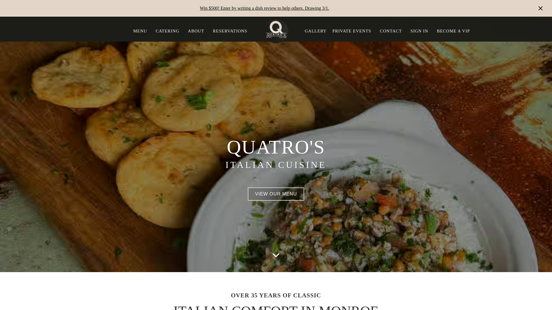 website screenshot of https://quatrosmi.com/