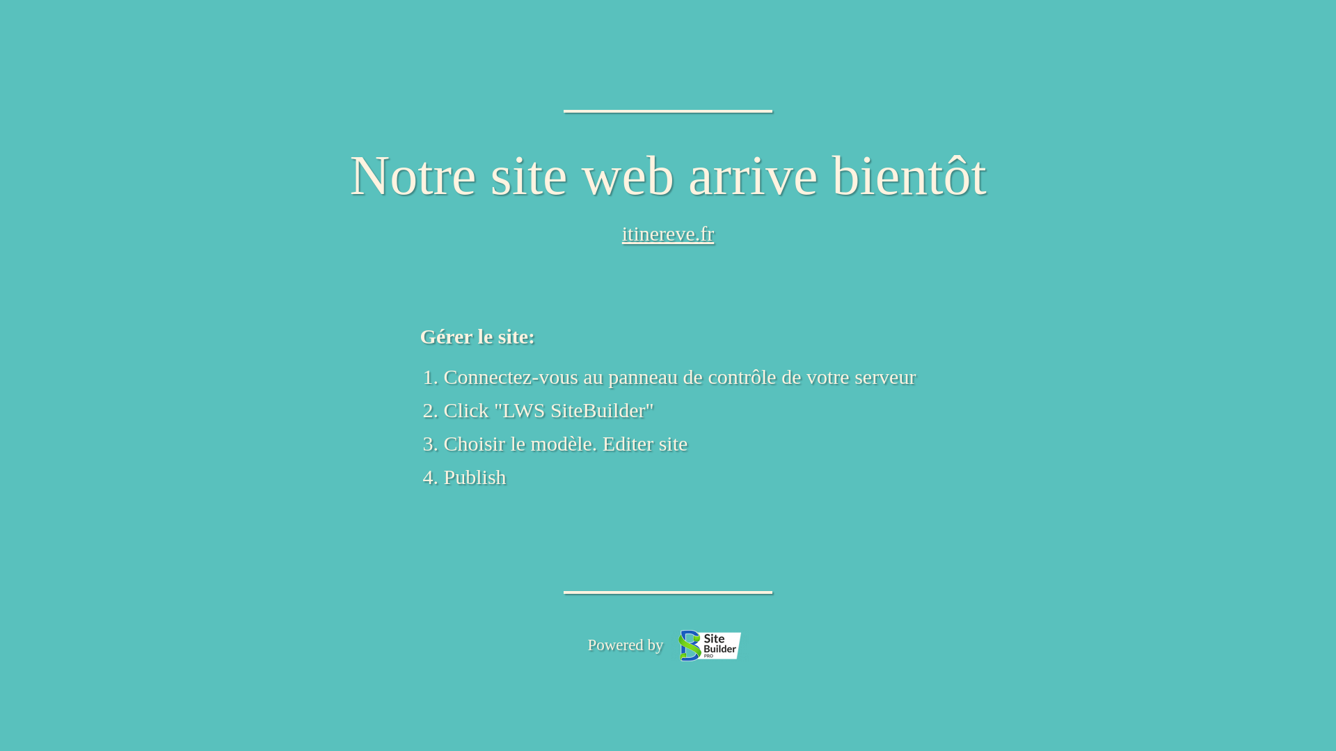 website screenshot of https://itinereve.fr/