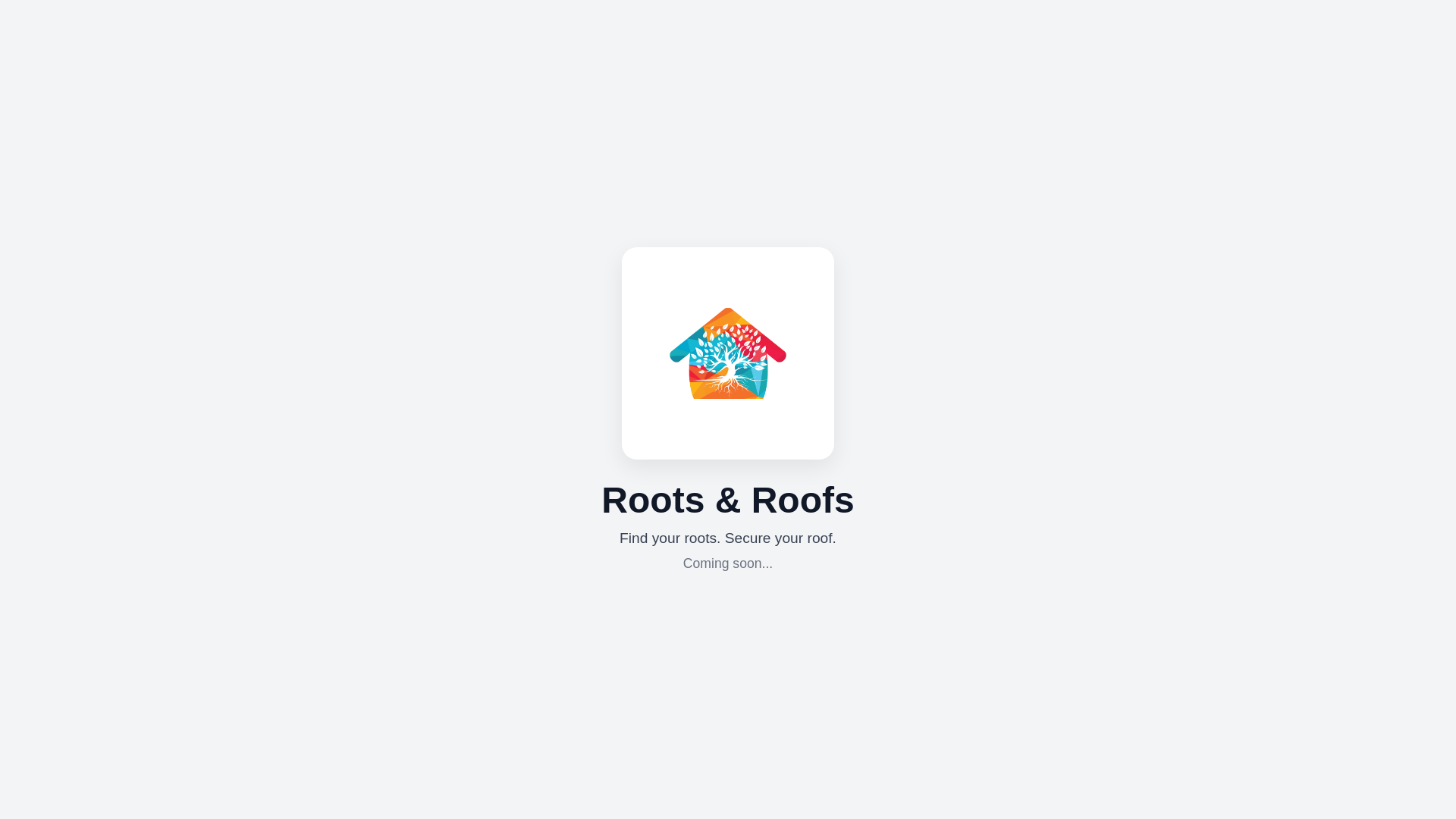 website screenshot of https://rootsandroofsapp.com/