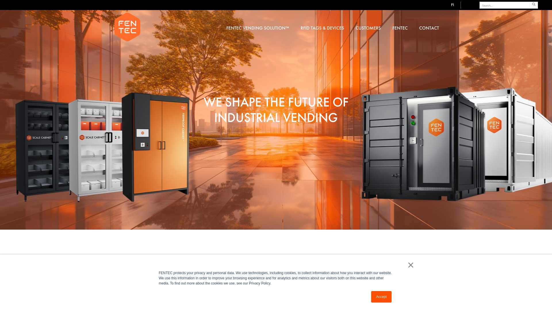 website screenshot of https://fenteccorp.co/