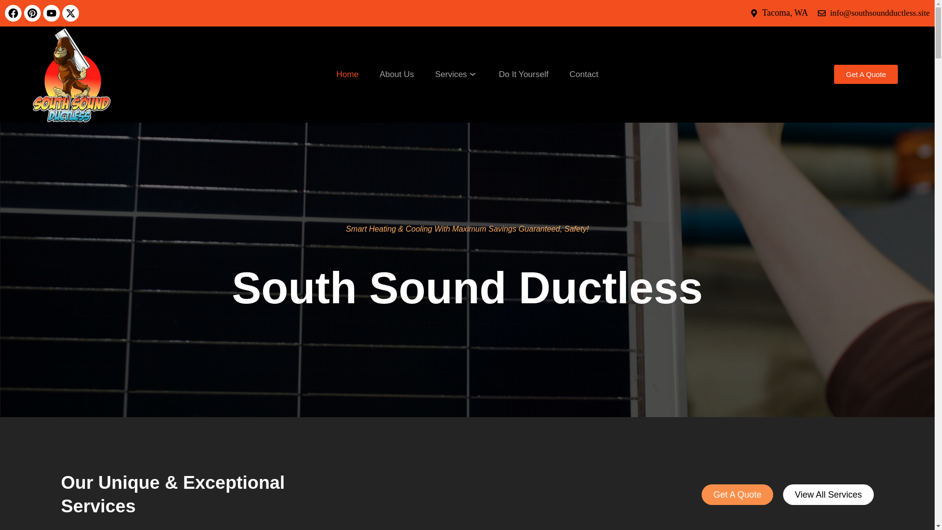 website screenshot of https://southsoundductless.site/
