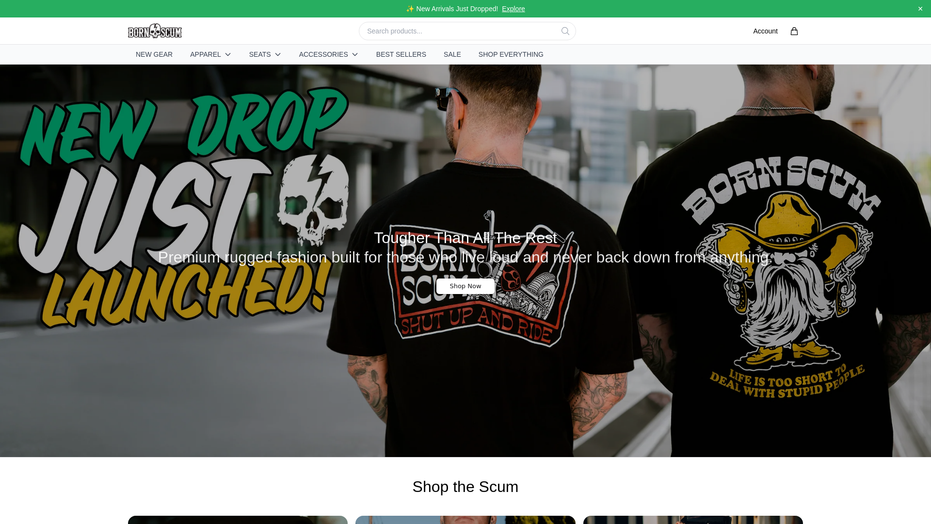 website screenshot of https://scumworks.shop/
