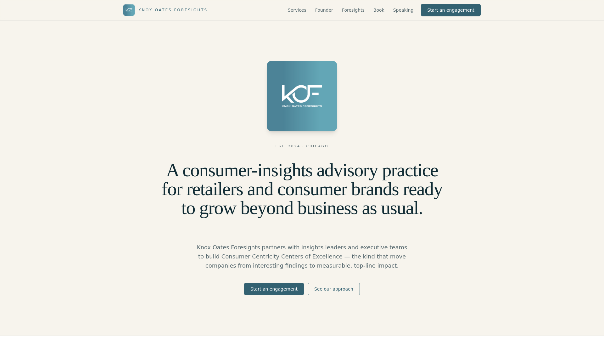 website screenshot of https://knoxoatesfoundation.pages.dev/