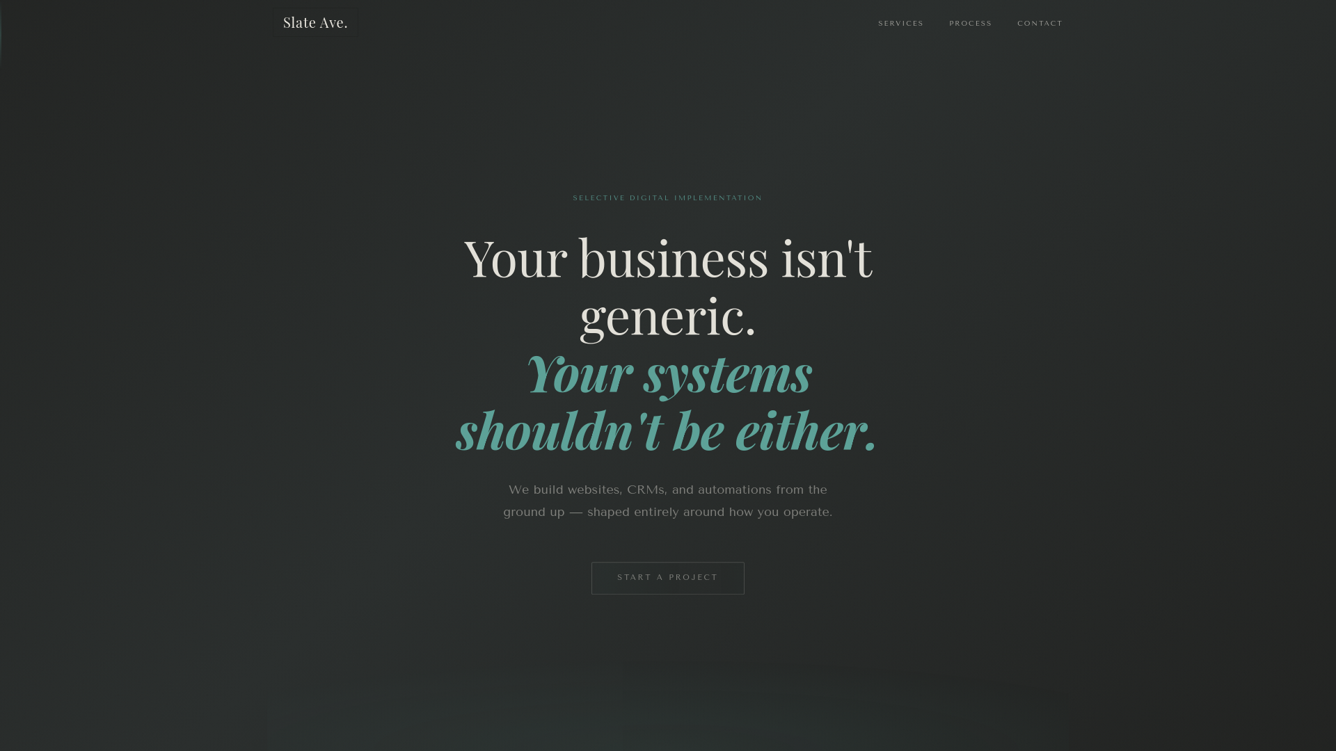 website screenshot of https://slateavesystems.com/
