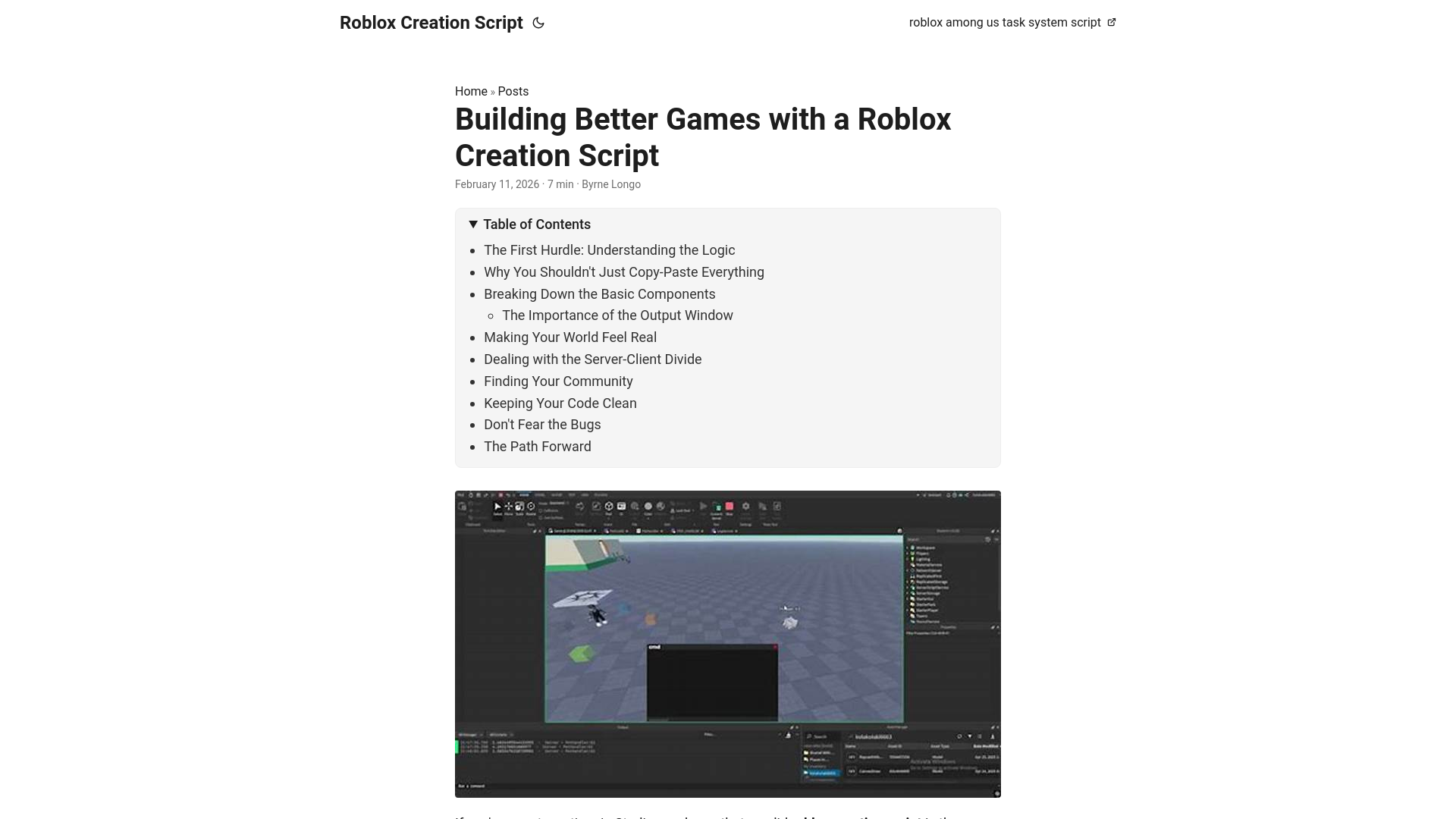website screenshot of https://roblox-creation-script.pages.dev/
