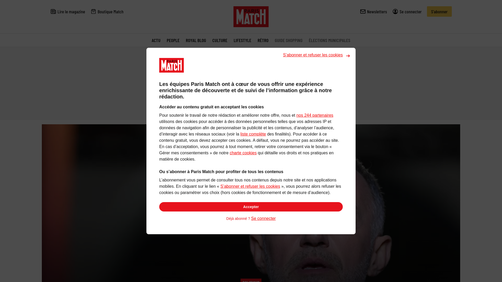 website screenshot of https://www.parismatch.com