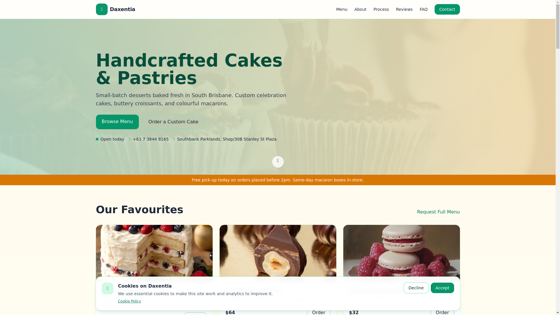 website screenshot of https://daxentia.com/