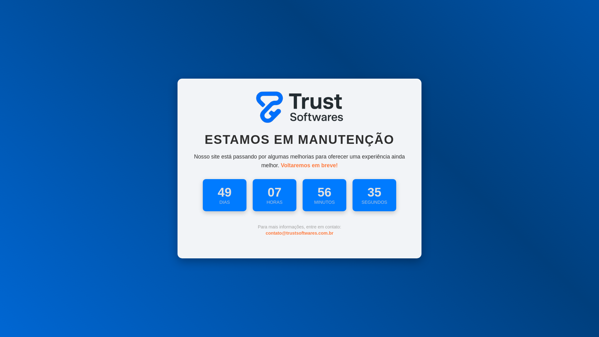 website screenshot of https://trustsoftwares.com.br/