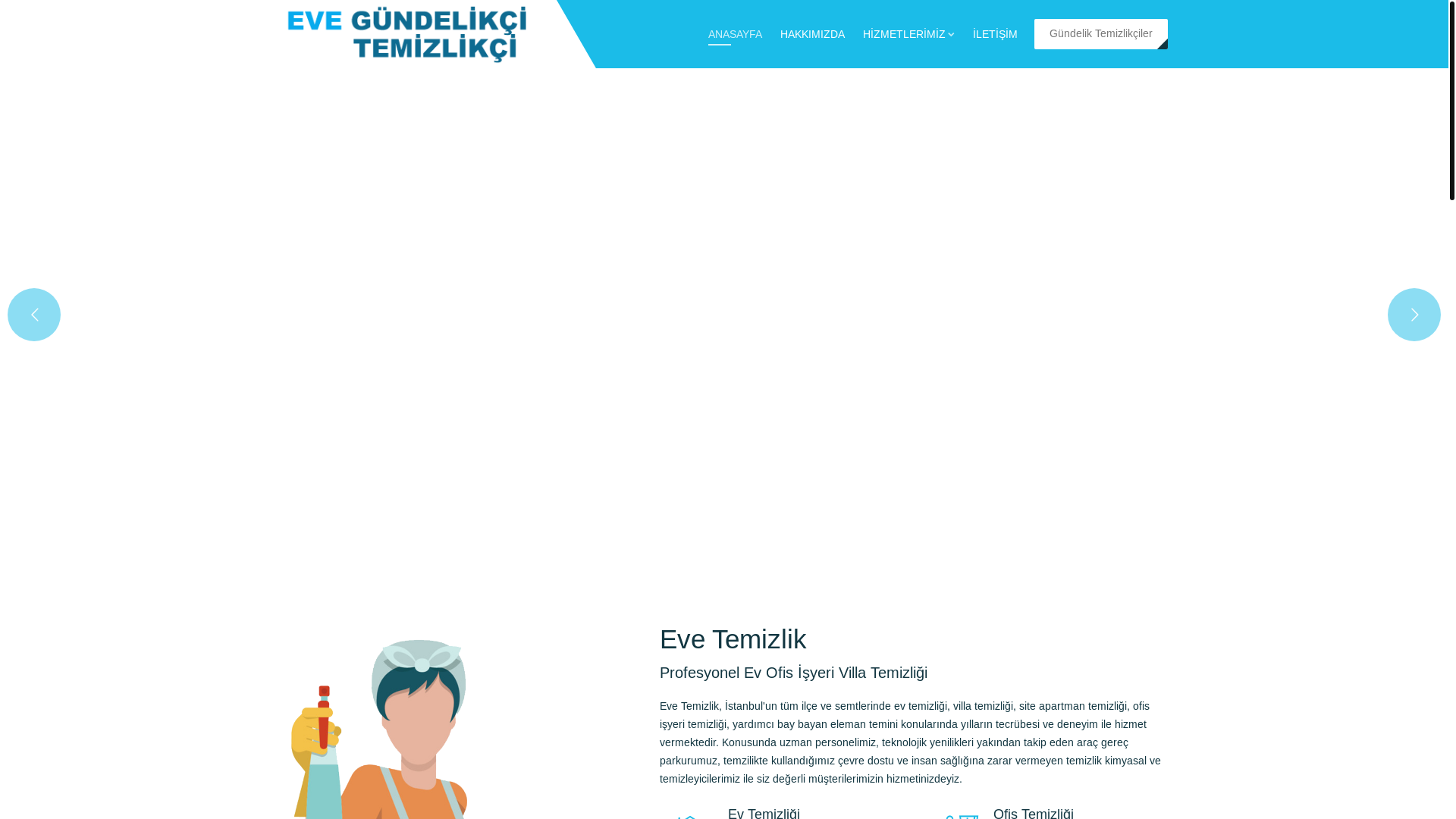 website screenshot of https://gundelikevtemizlik.com.tr/