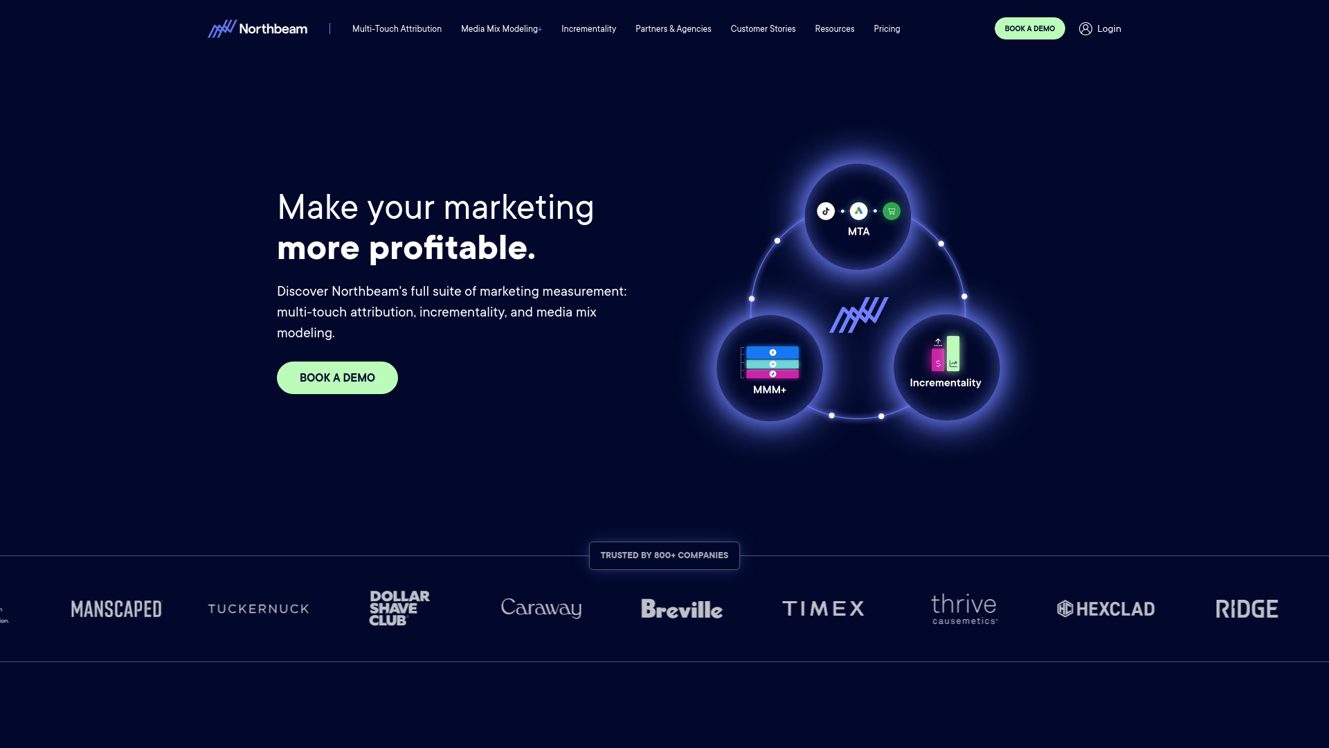 website screenshot of https://workwithnorthbeam.com/