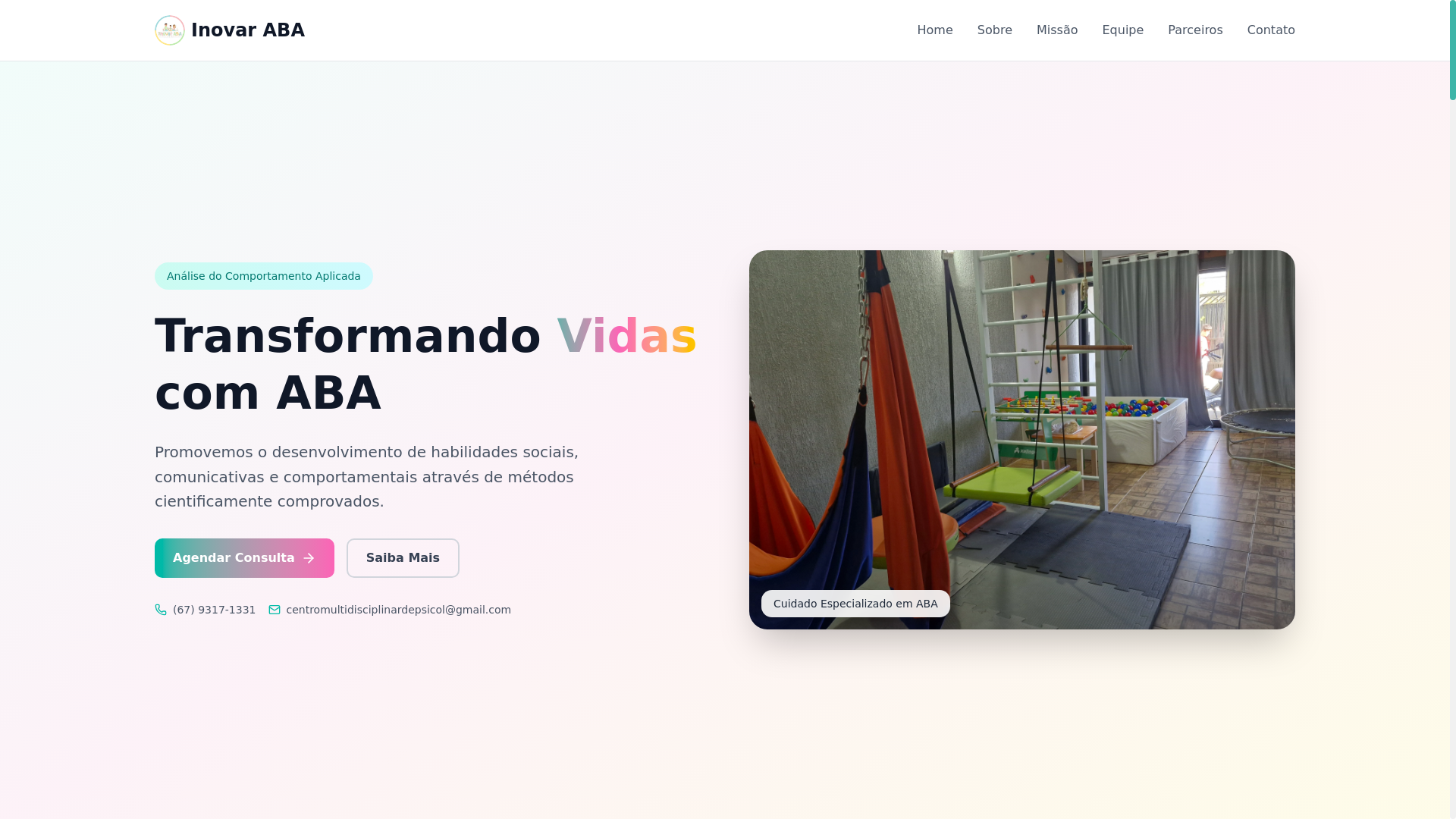 website screenshot of https://inovaraba.com.br/