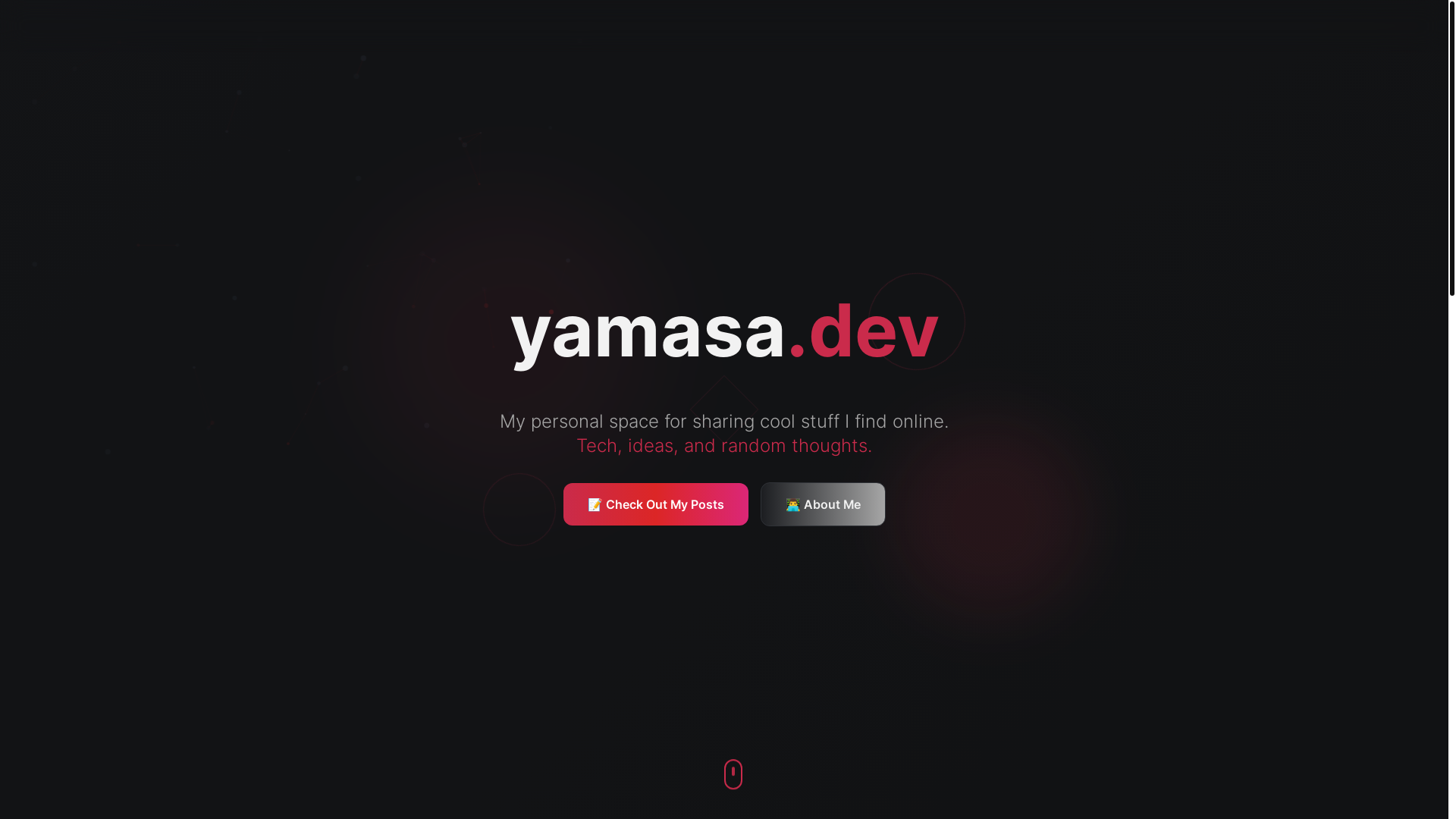 website screenshot of https://yamasa.dev/
