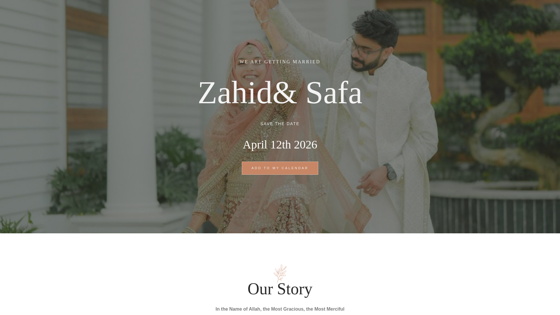 website screenshot of https://zahidwedssafa.online/