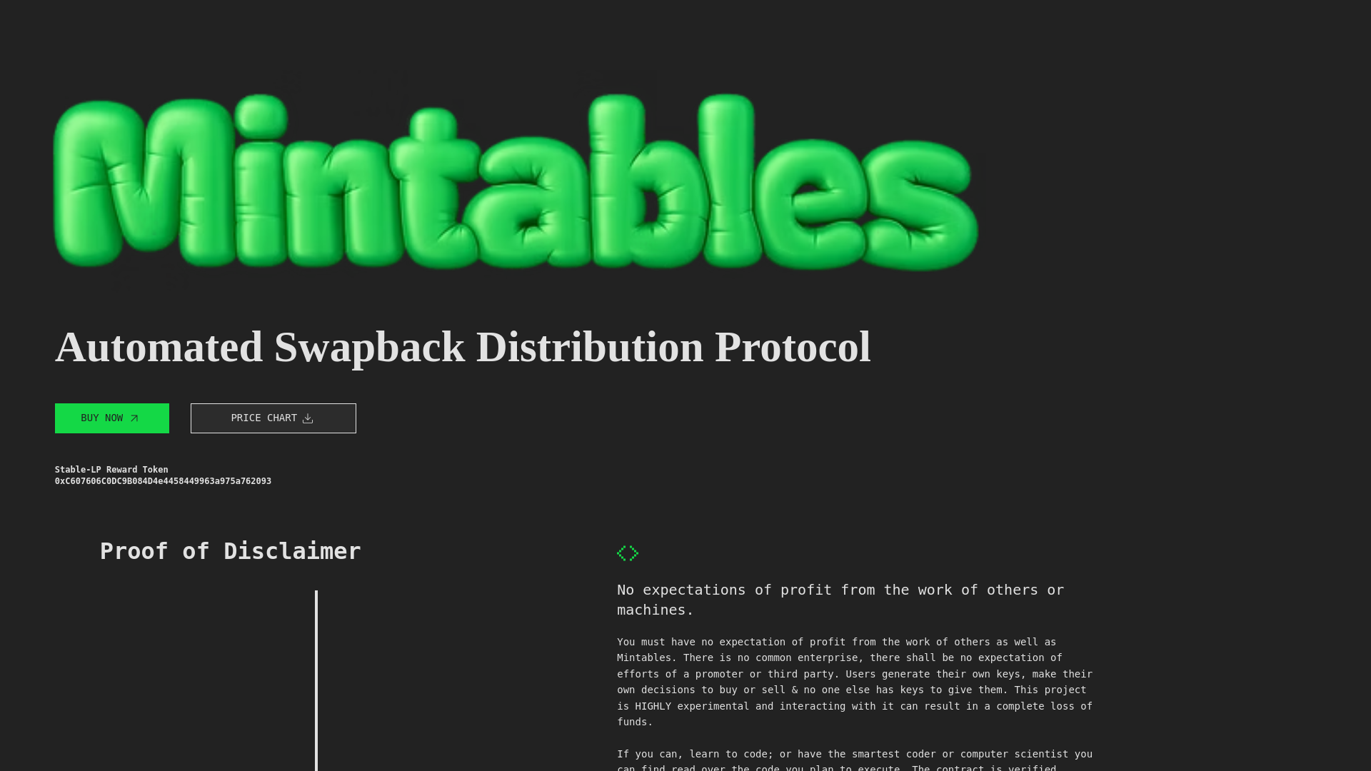 website screenshot of https://0xmintables.com/