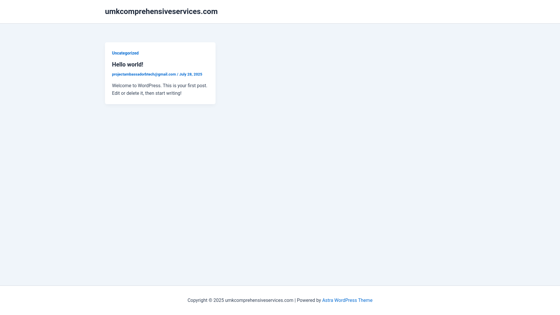 website screenshot of https://umkcomprehensiveservices.com/