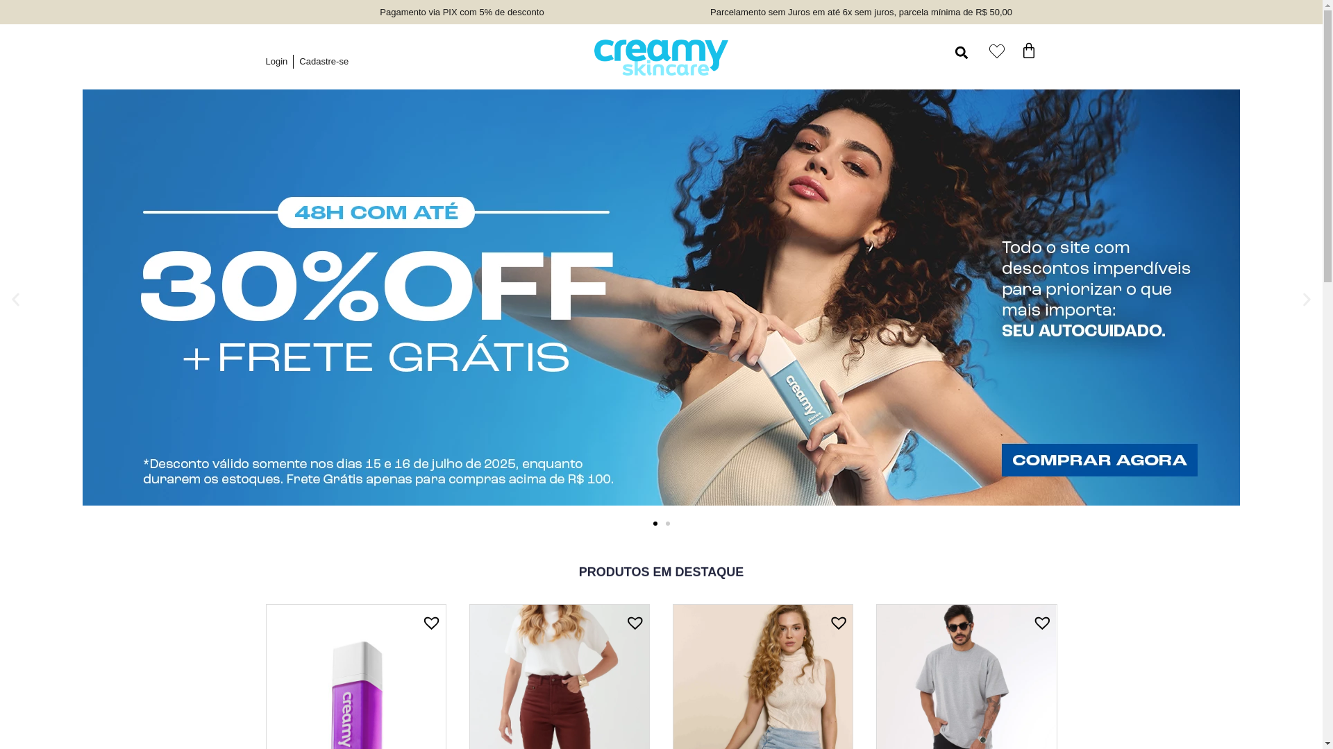 website screenshot of https://creamysitebr.site/