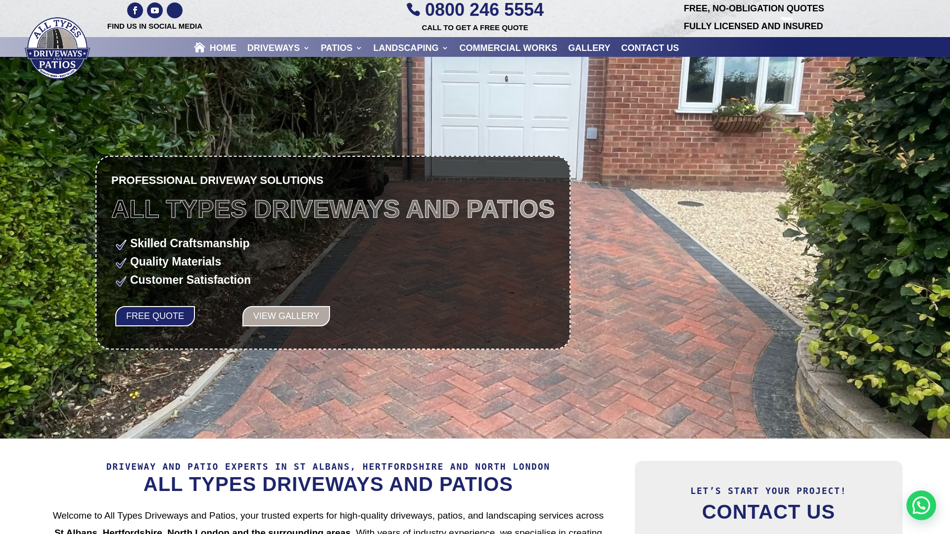 website screenshot of https://alltypesdrivewaysandpatios.co.uk/