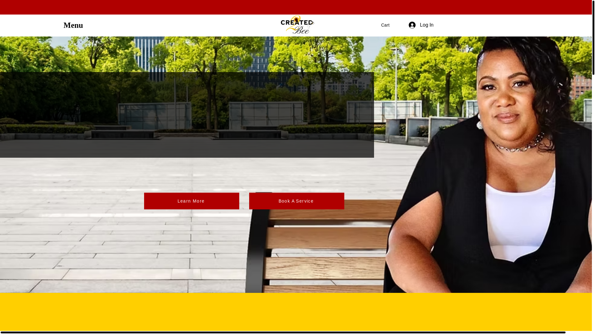 website screenshot of https://created2beellc.com/