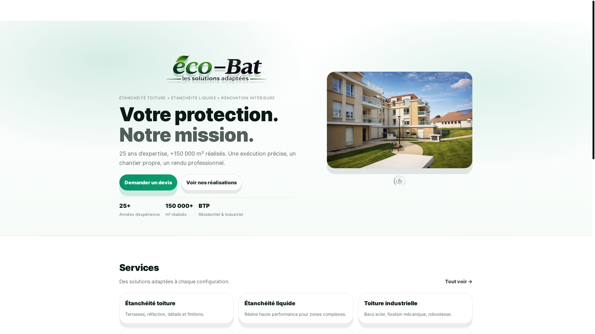 website screenshot of https://ecobat99.fr/