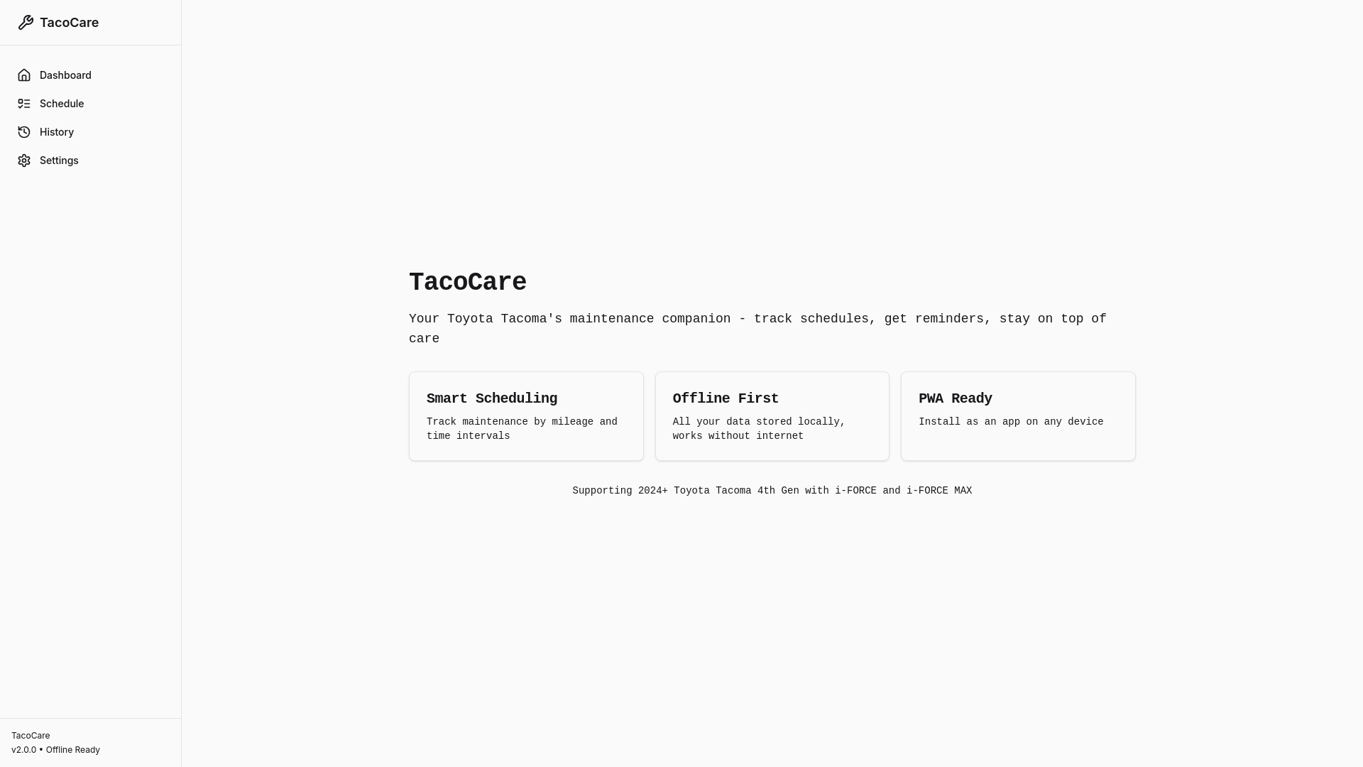 website screenshot of https://tacocare.pages.dev/