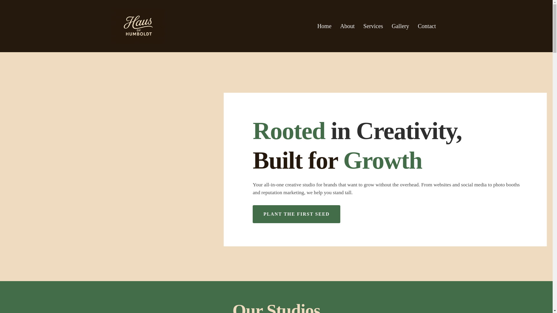 website screenshot of https://humboldthausstudios.com/