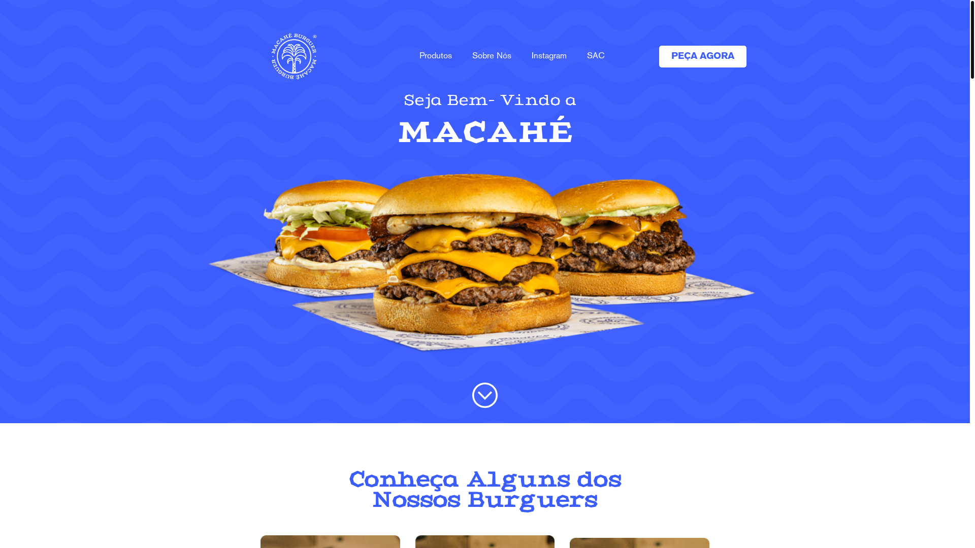 website screenshot of https://macaheburguer.com.br/