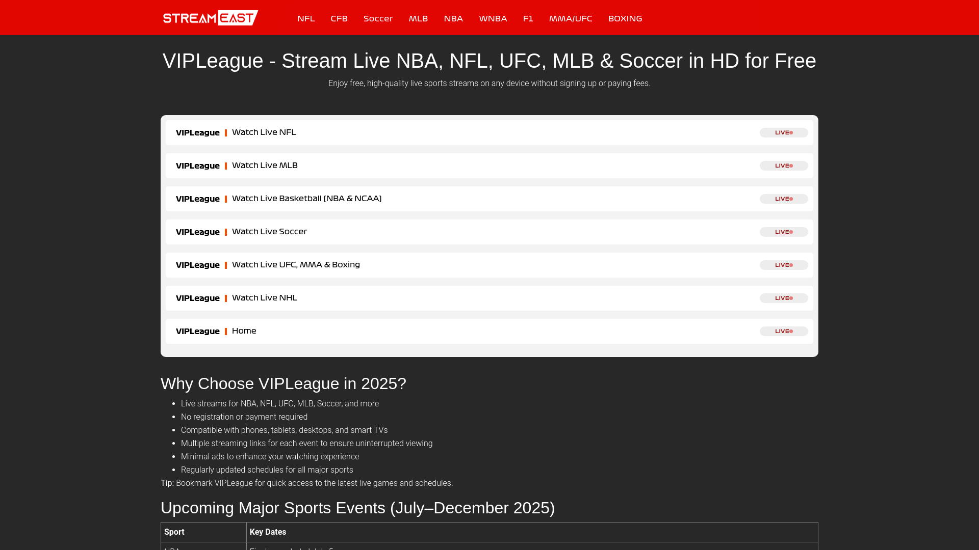 website screenshot of https://vipleaguetvs-online.pages.dev/