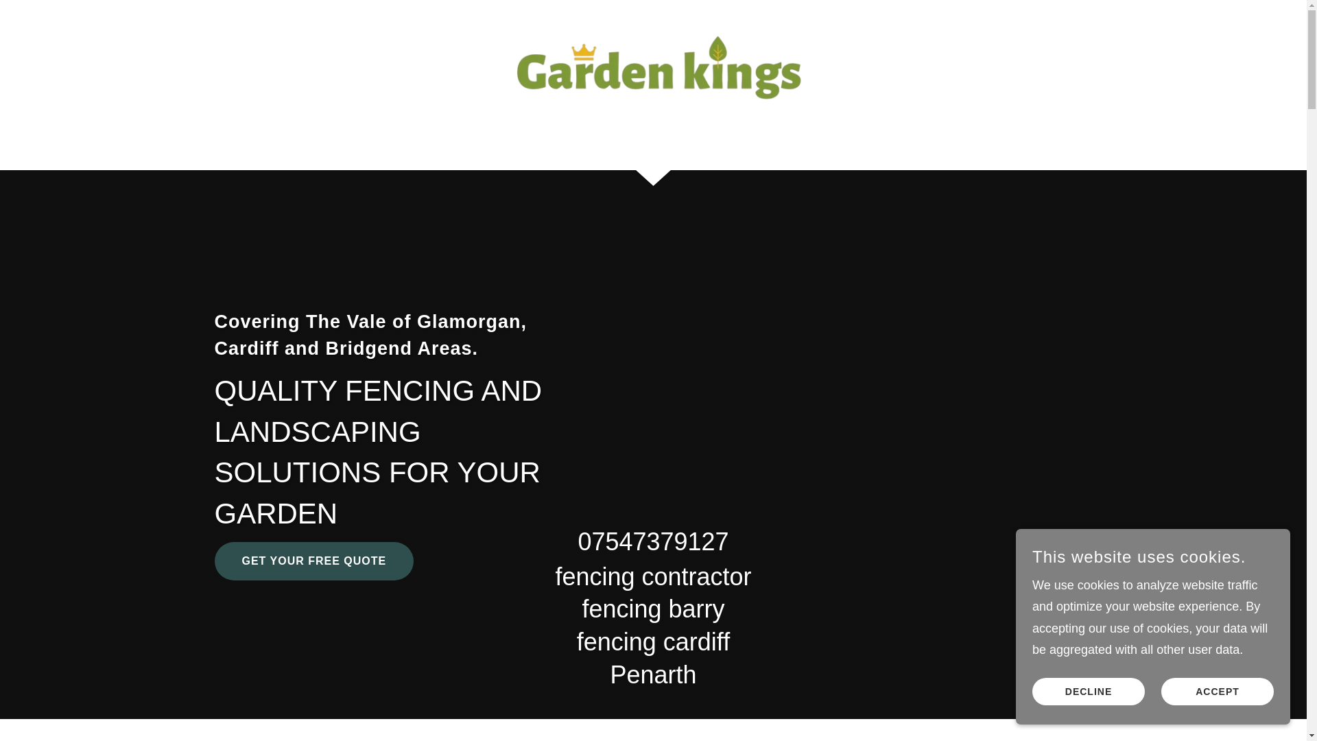 website screenshot of https://fencingcontractorcardiff.com/