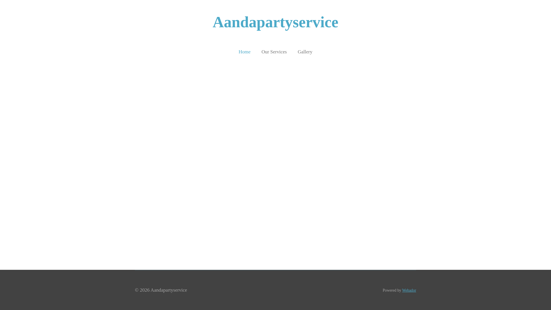 website screenshot of https://aandapartyservice.com/