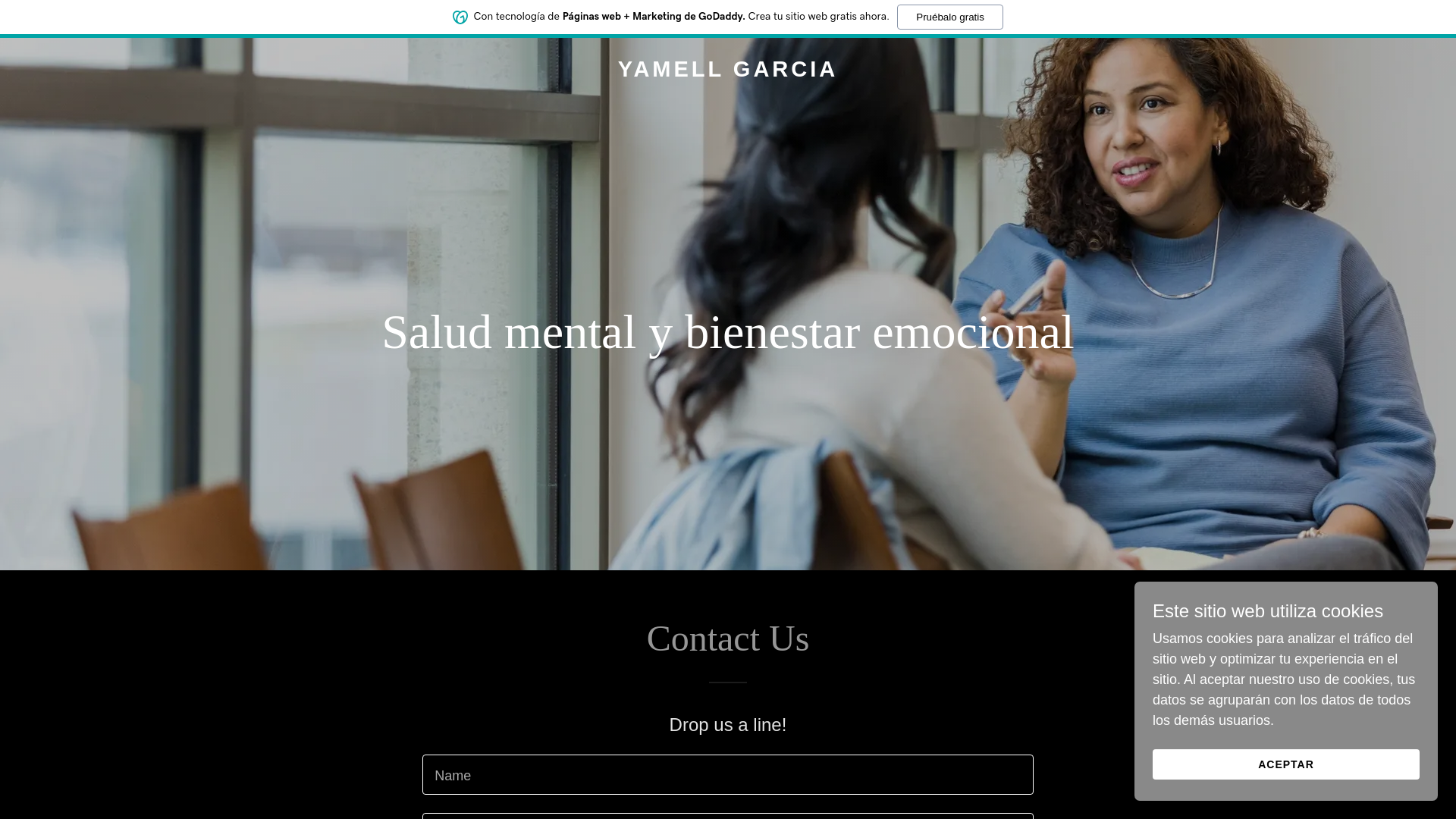 website screenshot of https://yamellgarcia.com/