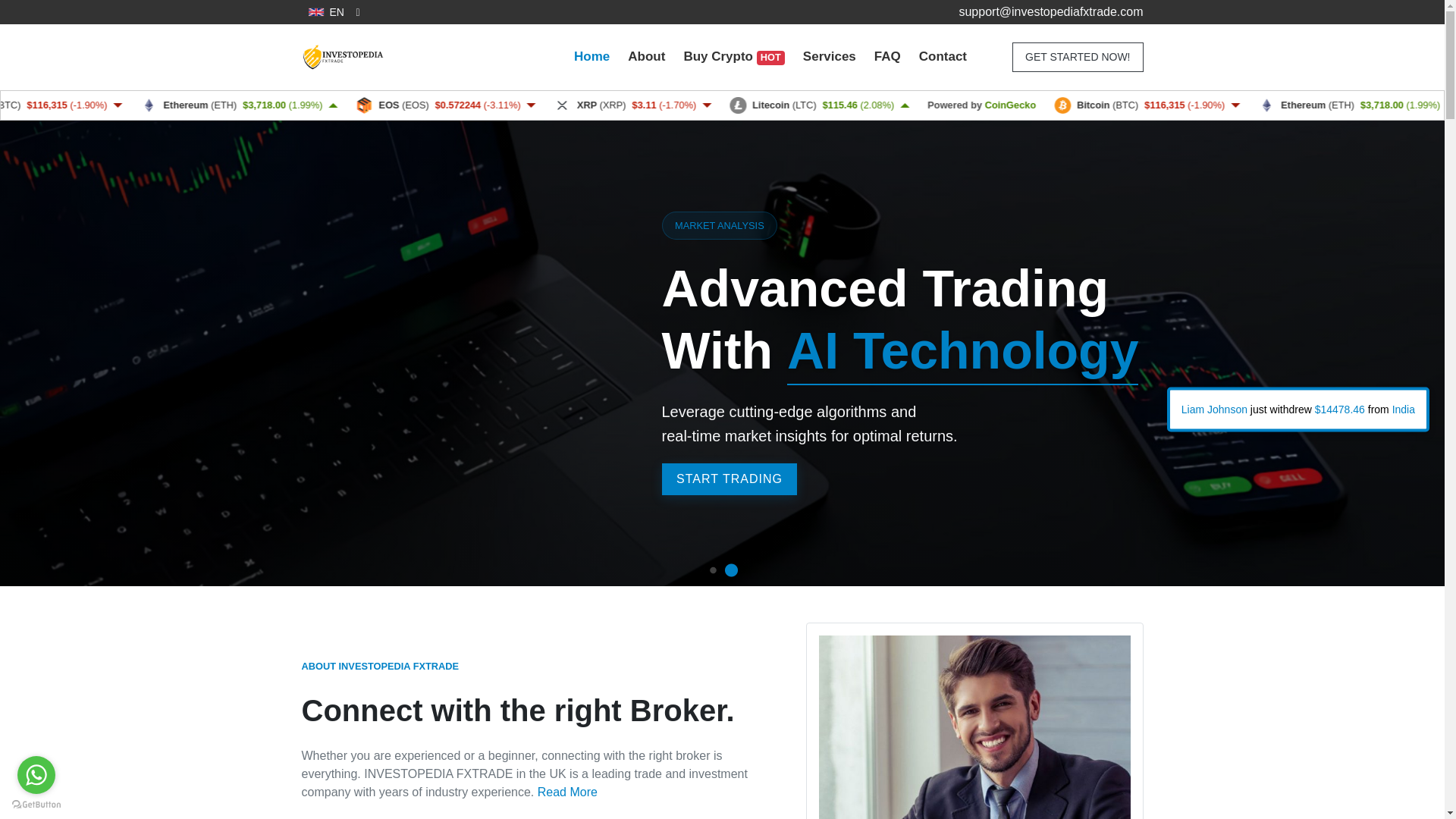 website screenshot of https://investopediafxtrade.com/