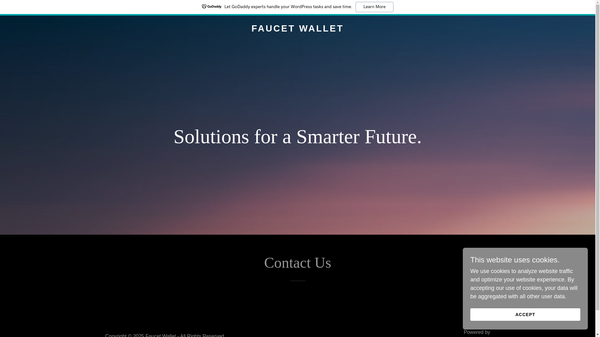 website screenshot of https://faucetwallet.io/