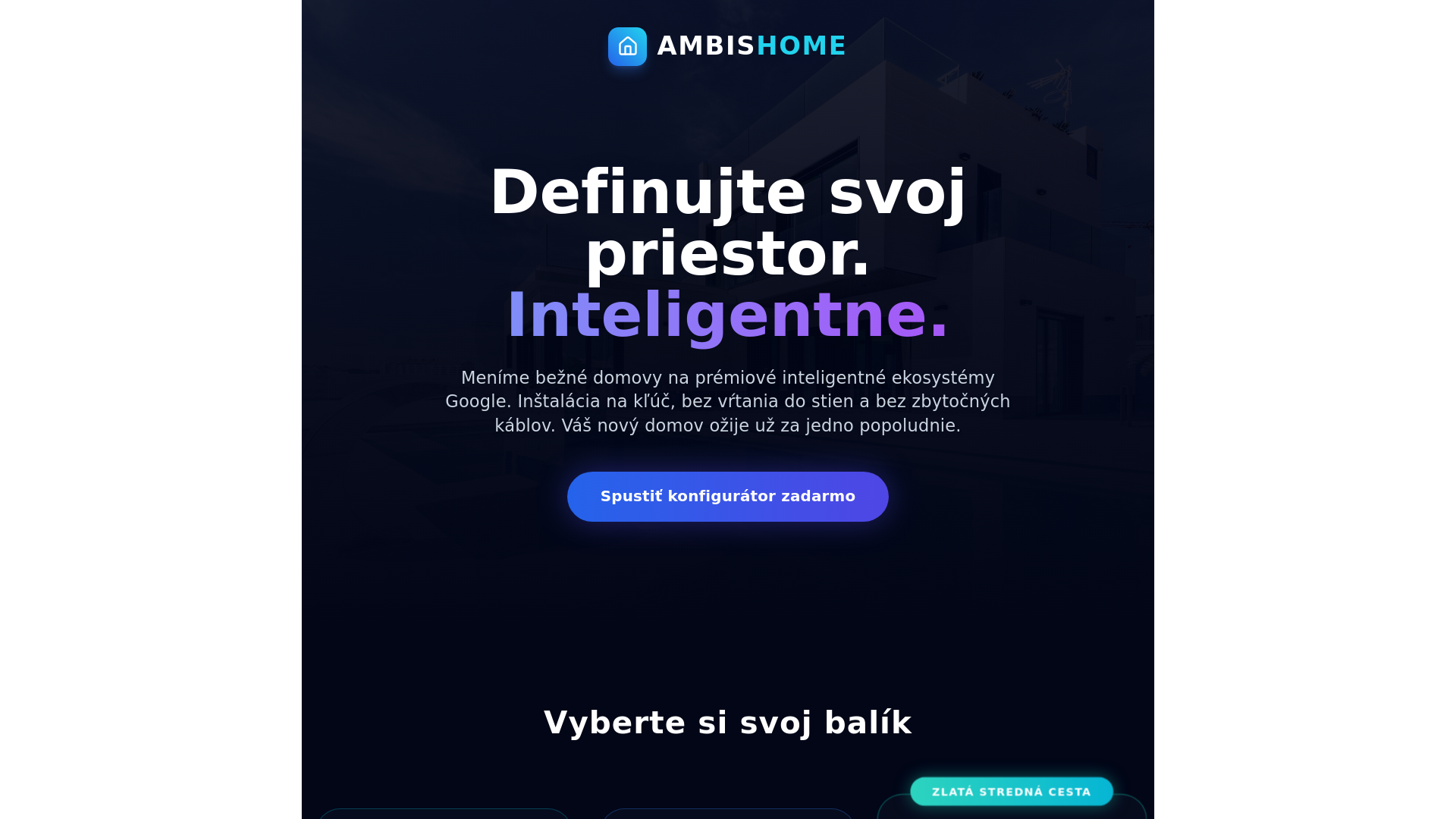 website screenshot of https://ambishome.sk/