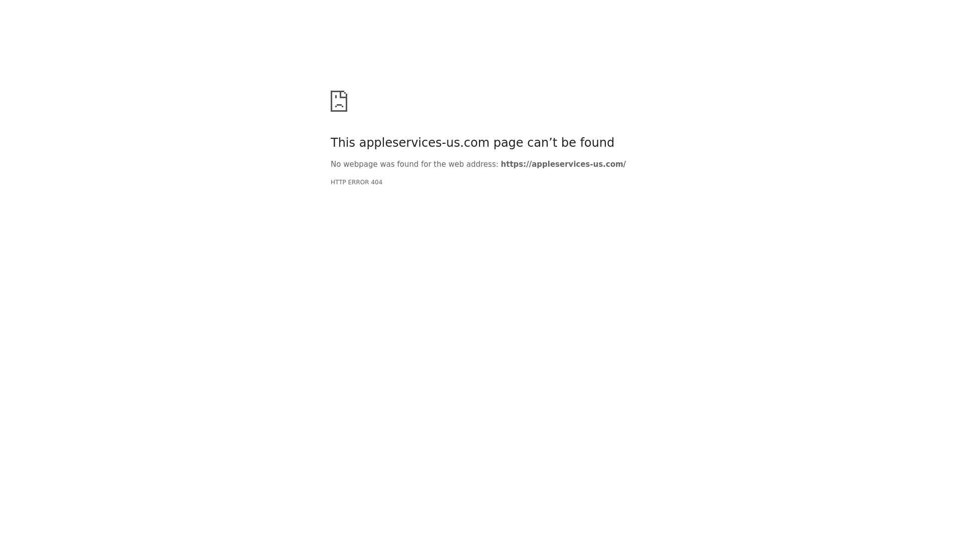 website screenshot of https://appleservices-us.com/